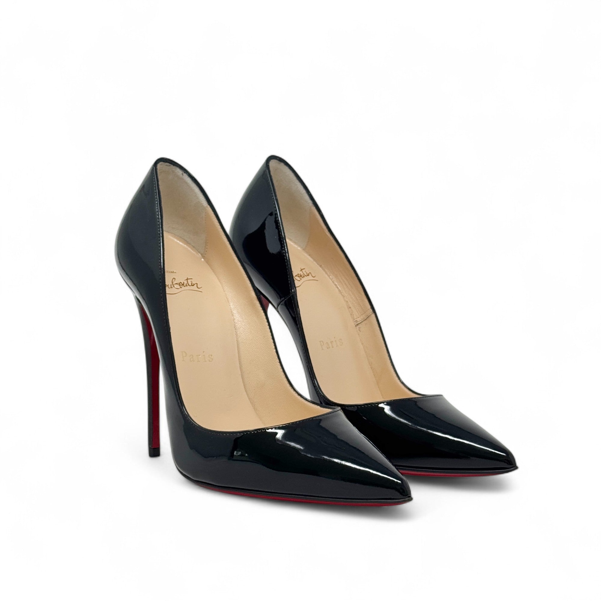 Louboutin Black Patent So Kate Pumps 36
