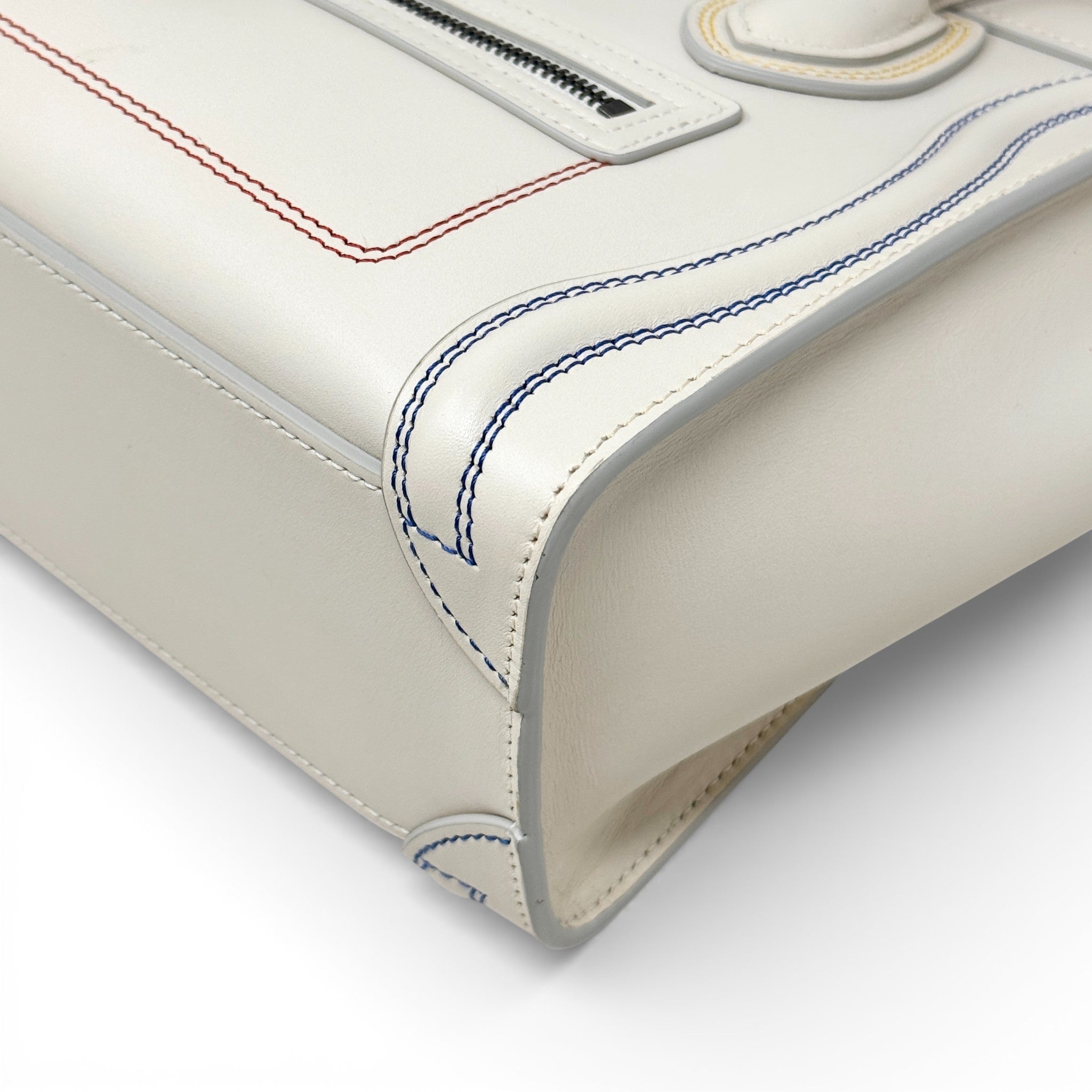 Celine White Nano Luggage Bag
