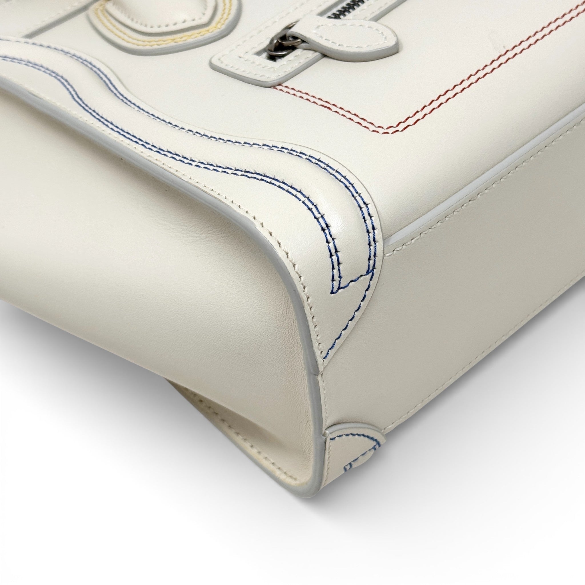 Celine White Nano Luggage Bag