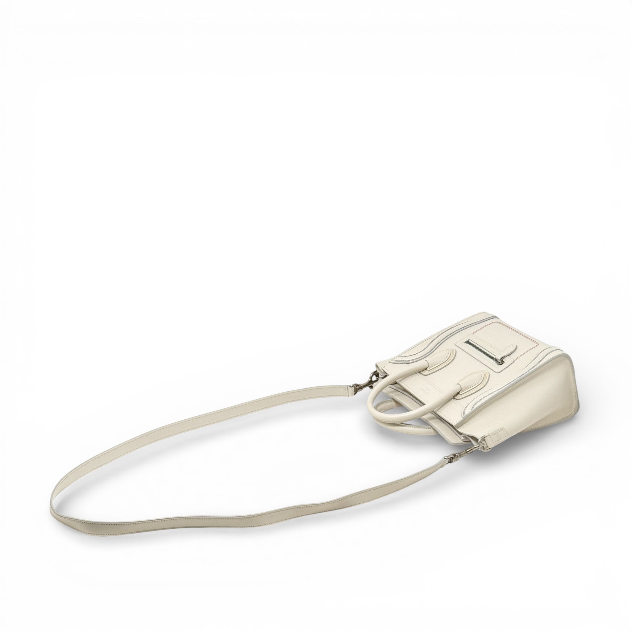 Celine White Nano Luggage Bag