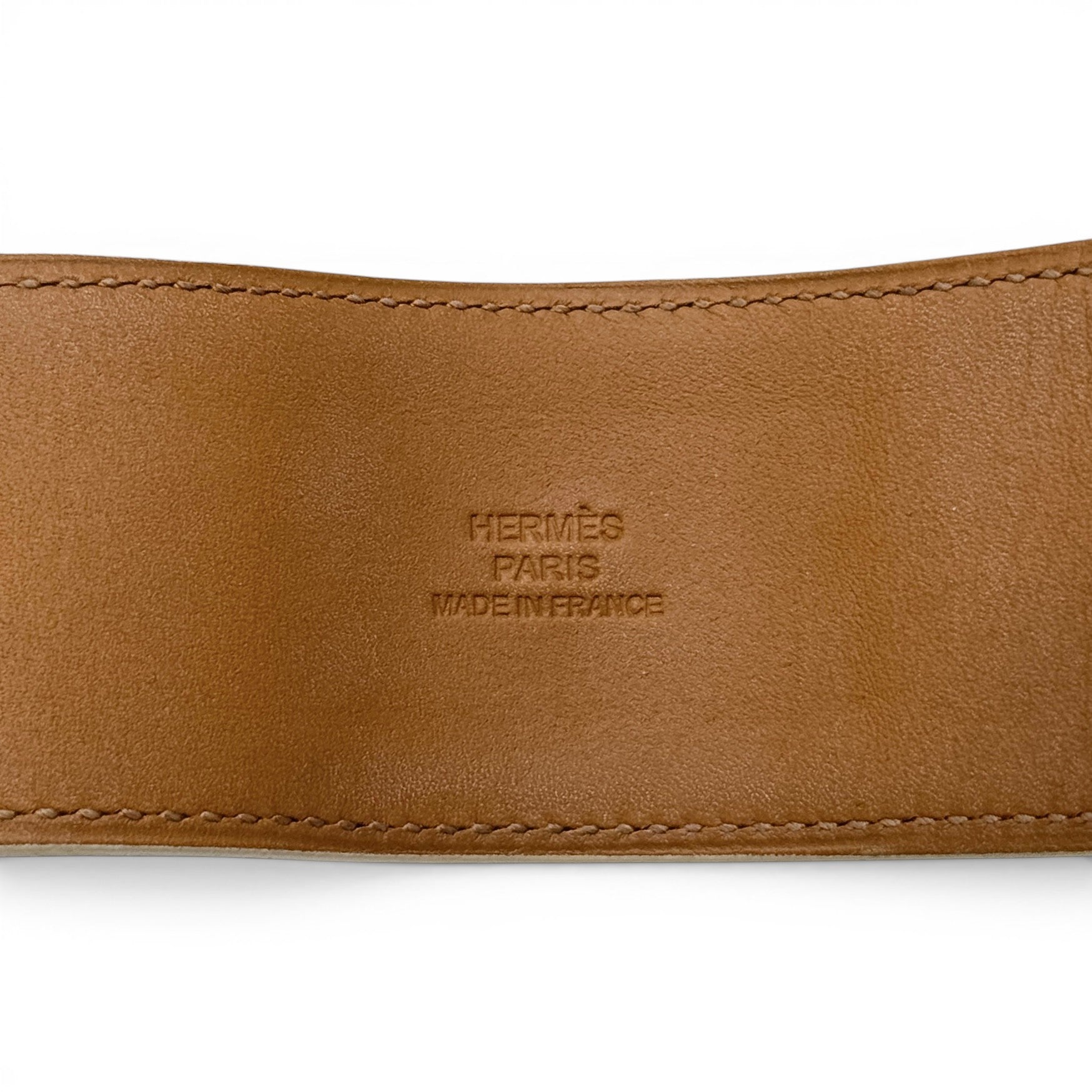 Hermes Blanc Epsom Collier De Chien Bracelet T3