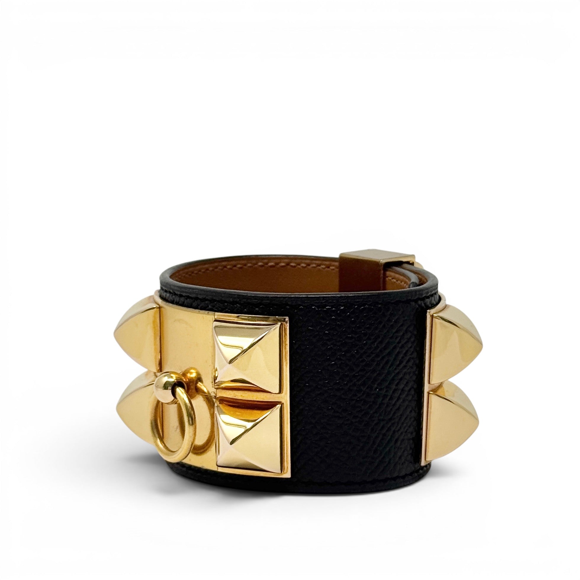 Hermes Noir Epsom Collier De Chien Bracelet T2