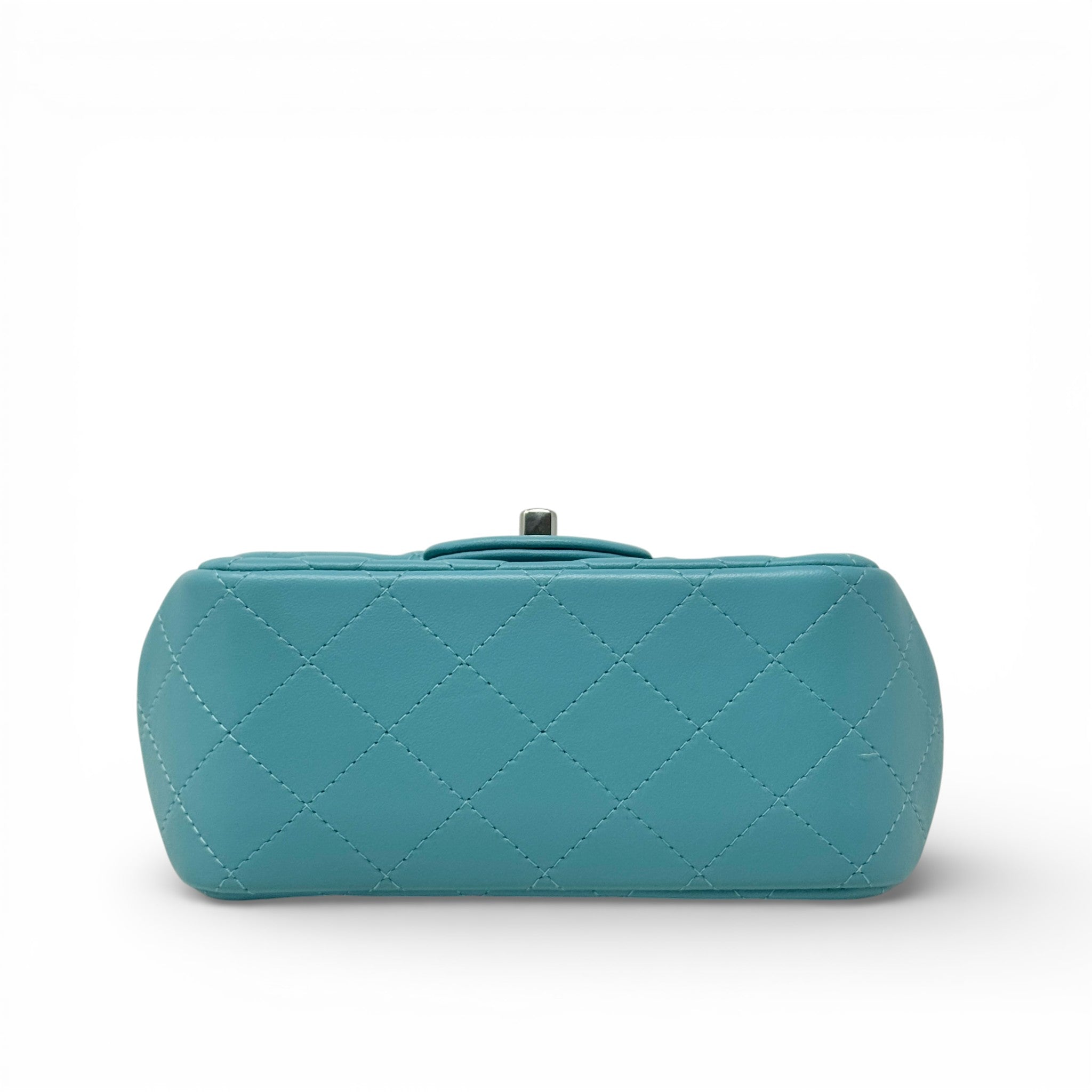 Chanel Blue Lambskin Mini Square Flap