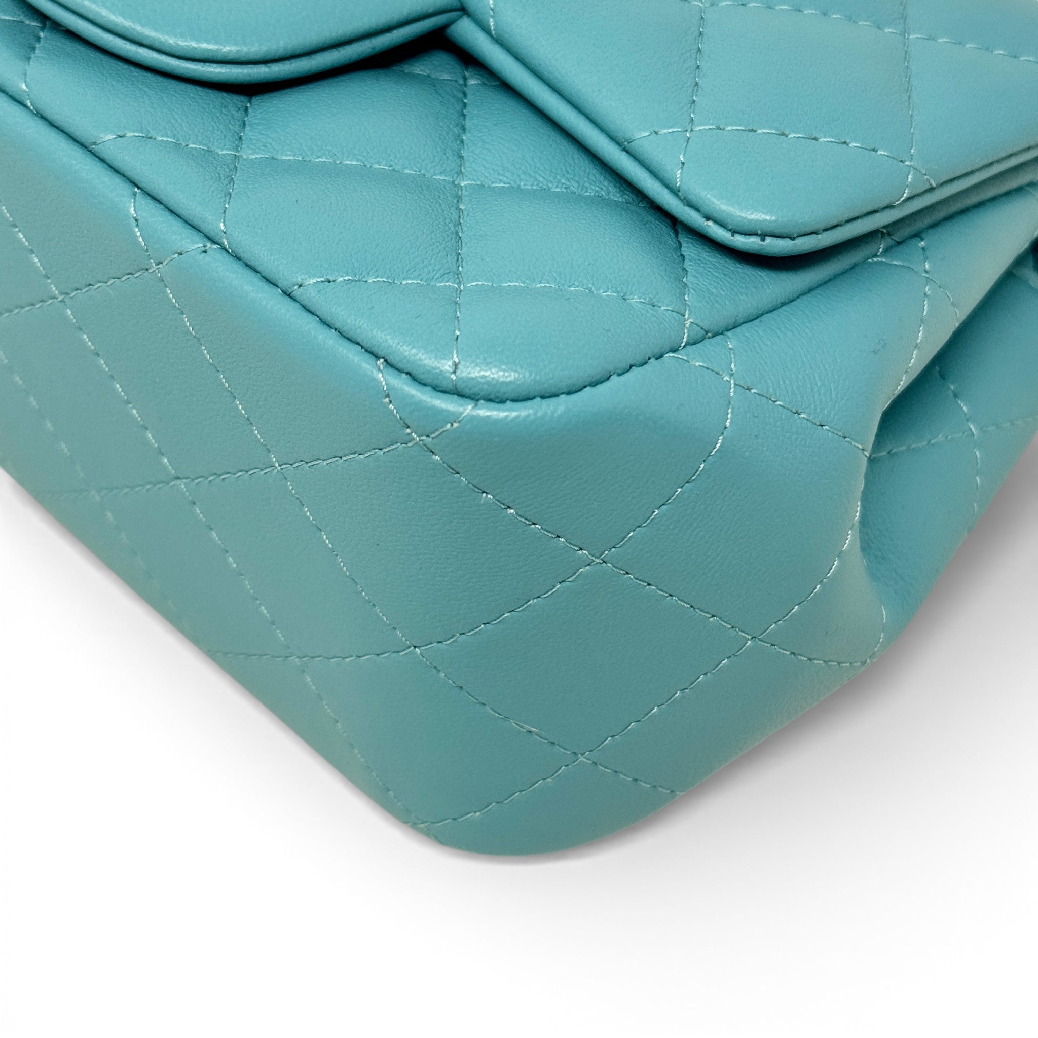 Chanel Blue Lambskin Mini Square Flap