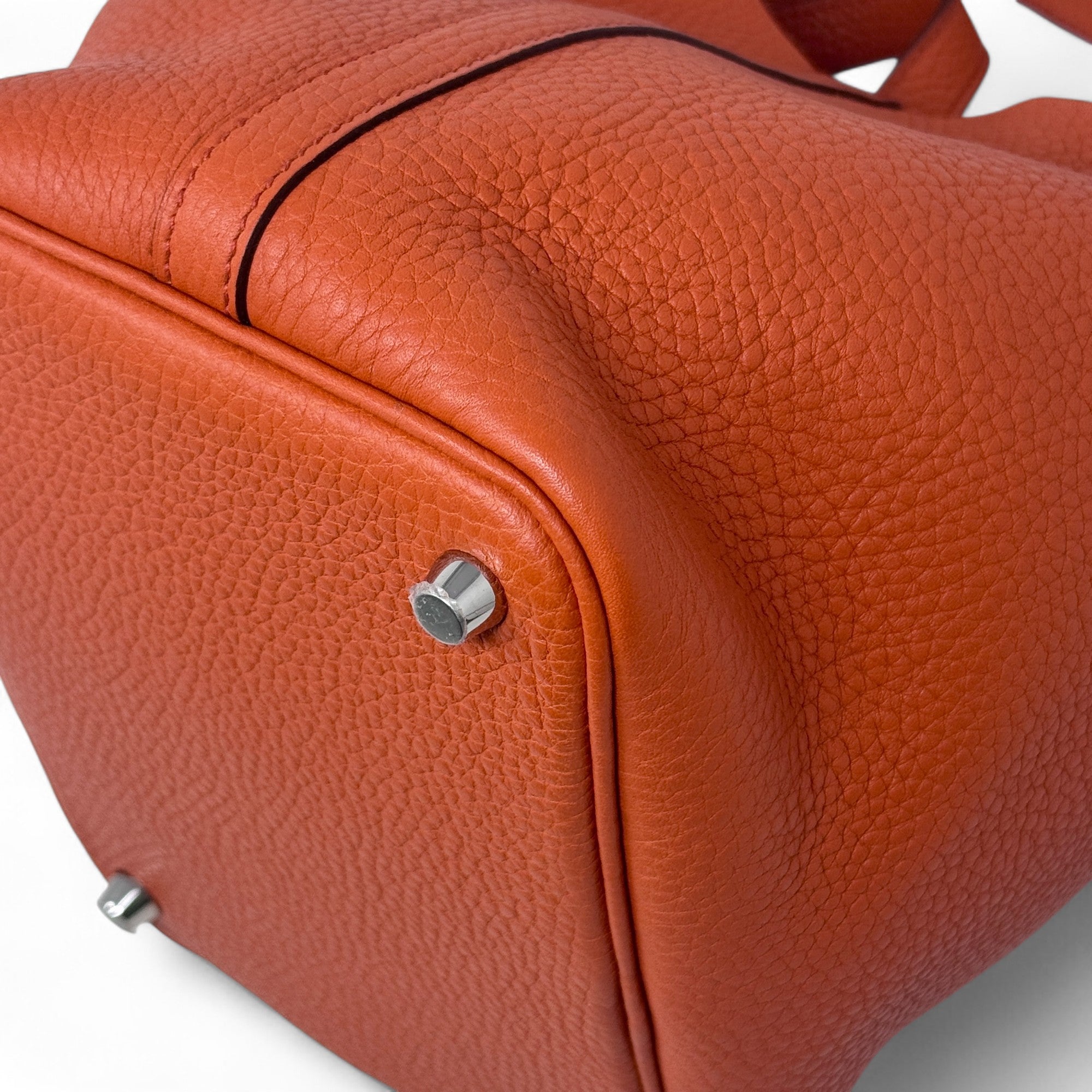 Hermes Orange Clemence Picotin 18