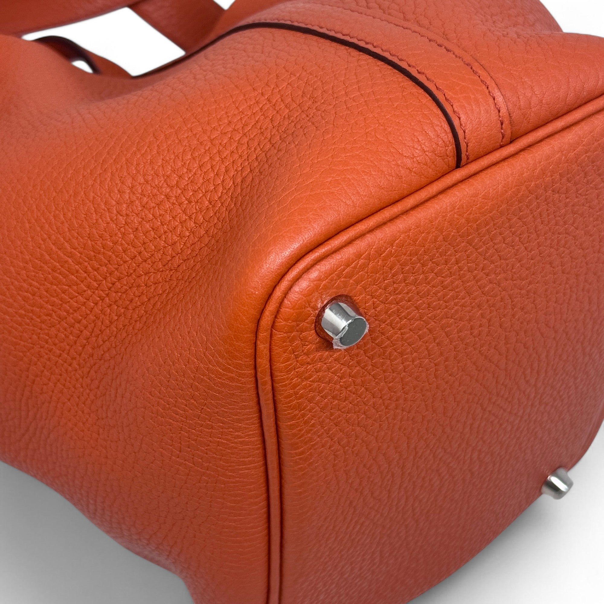 Hermes Orange Clemence Picotin 18