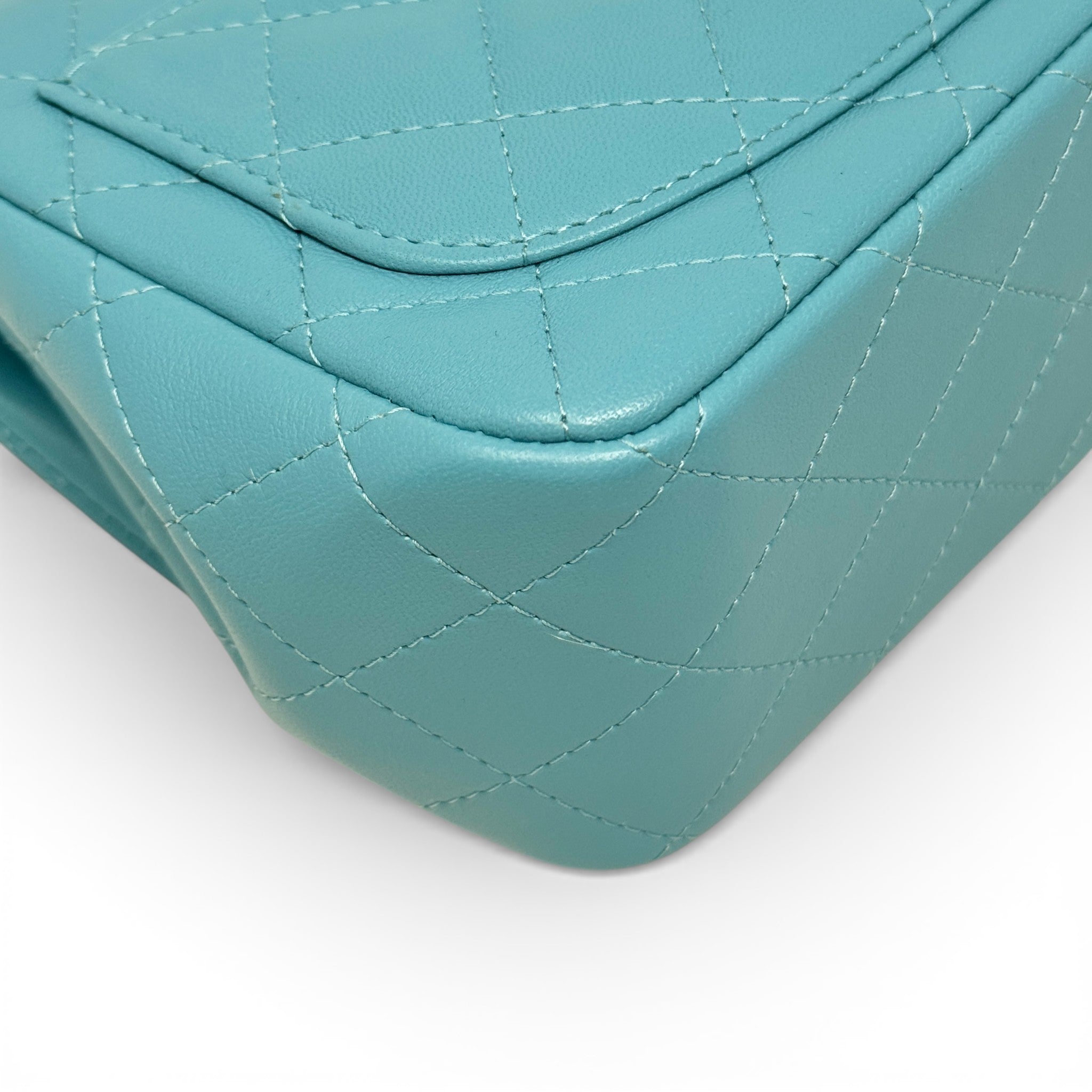 Chanel Blue Lambskin Mini Square Flap