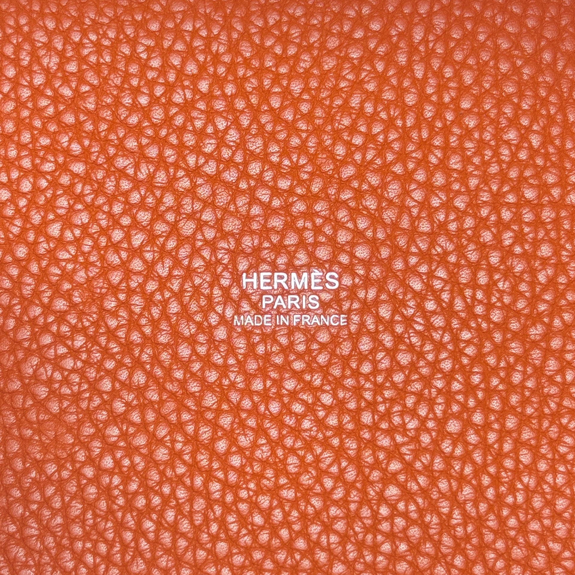 Hermes Orange Clemence Picotin 18