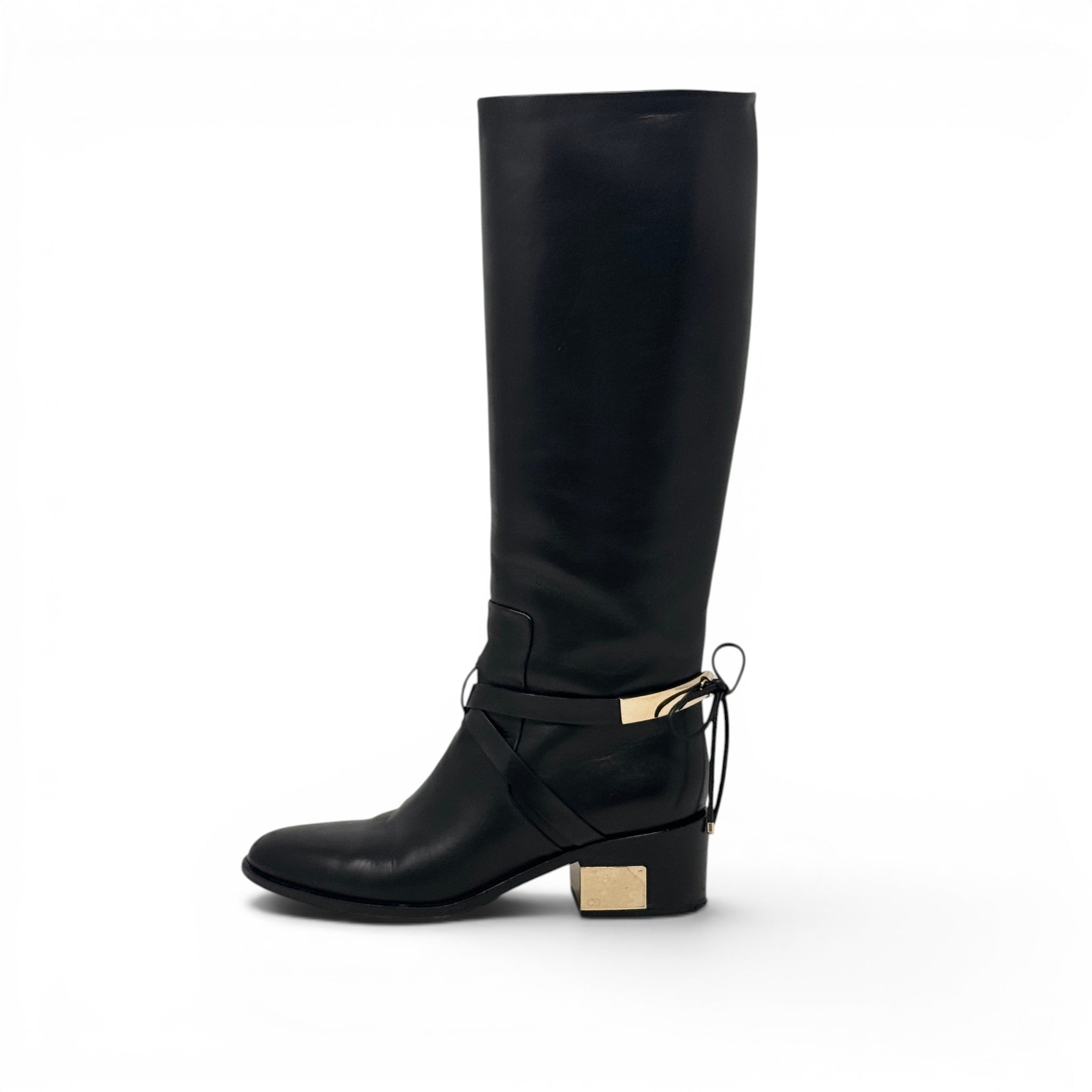 Dior Black Riding Boots 36