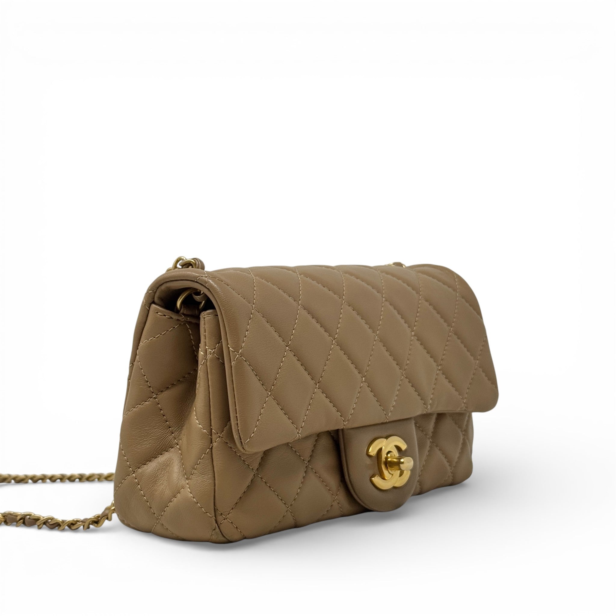 Chanel Beige Mini Pearl Crush Flap