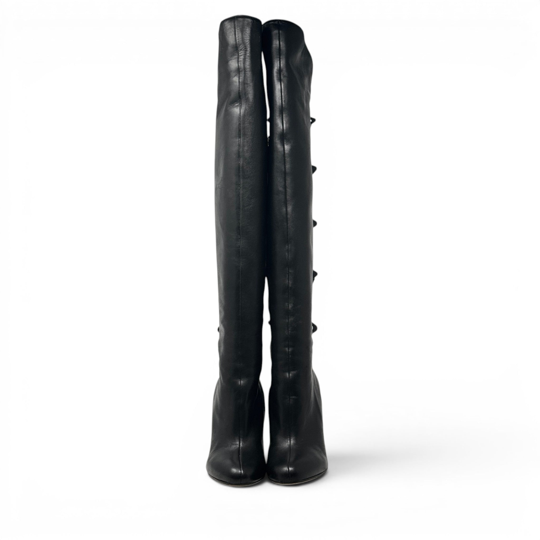 Valentino Black Bow Over The Knee Boots 36.5