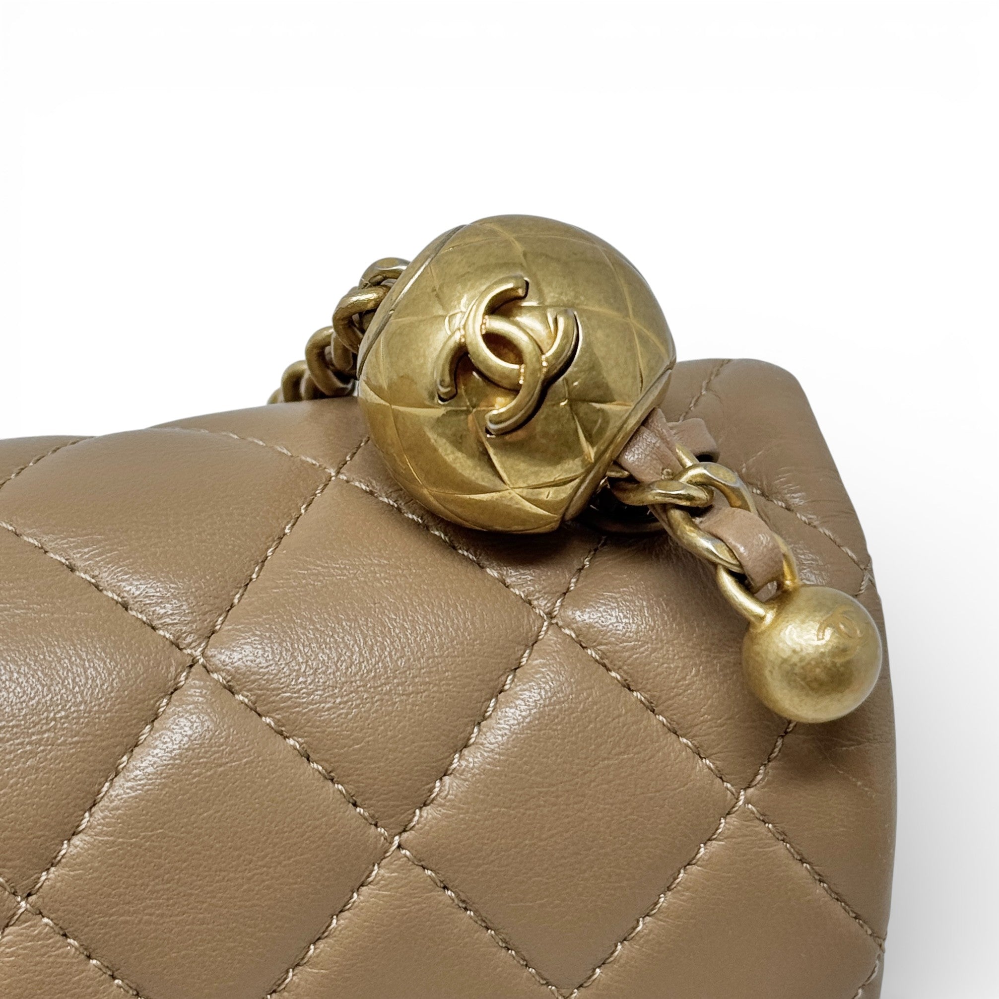 Chanel Beige Mini Pearl Crush Flap