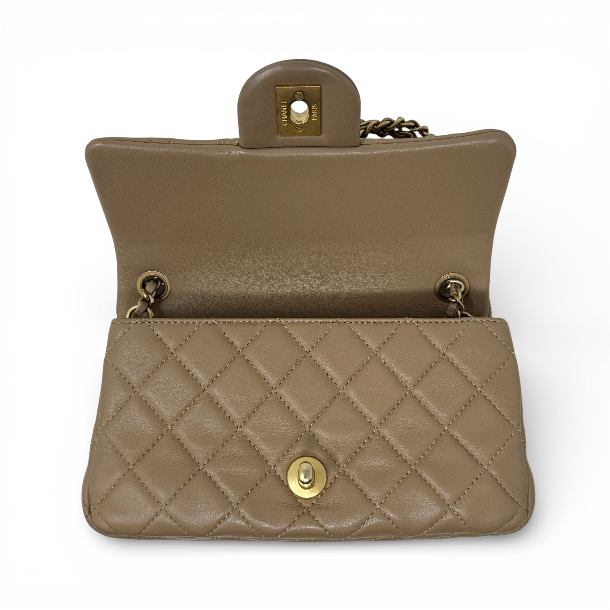 Chanel Beige Mini Pearl Crush Flap
