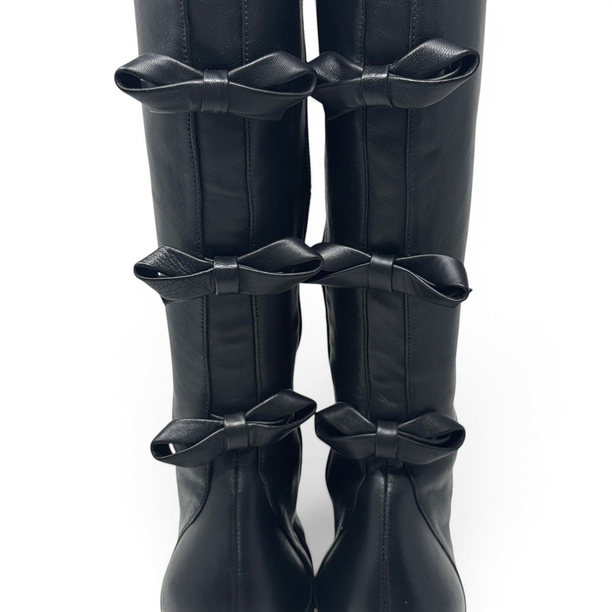 Valentino Black Bow Over The Knee Boots 36.5