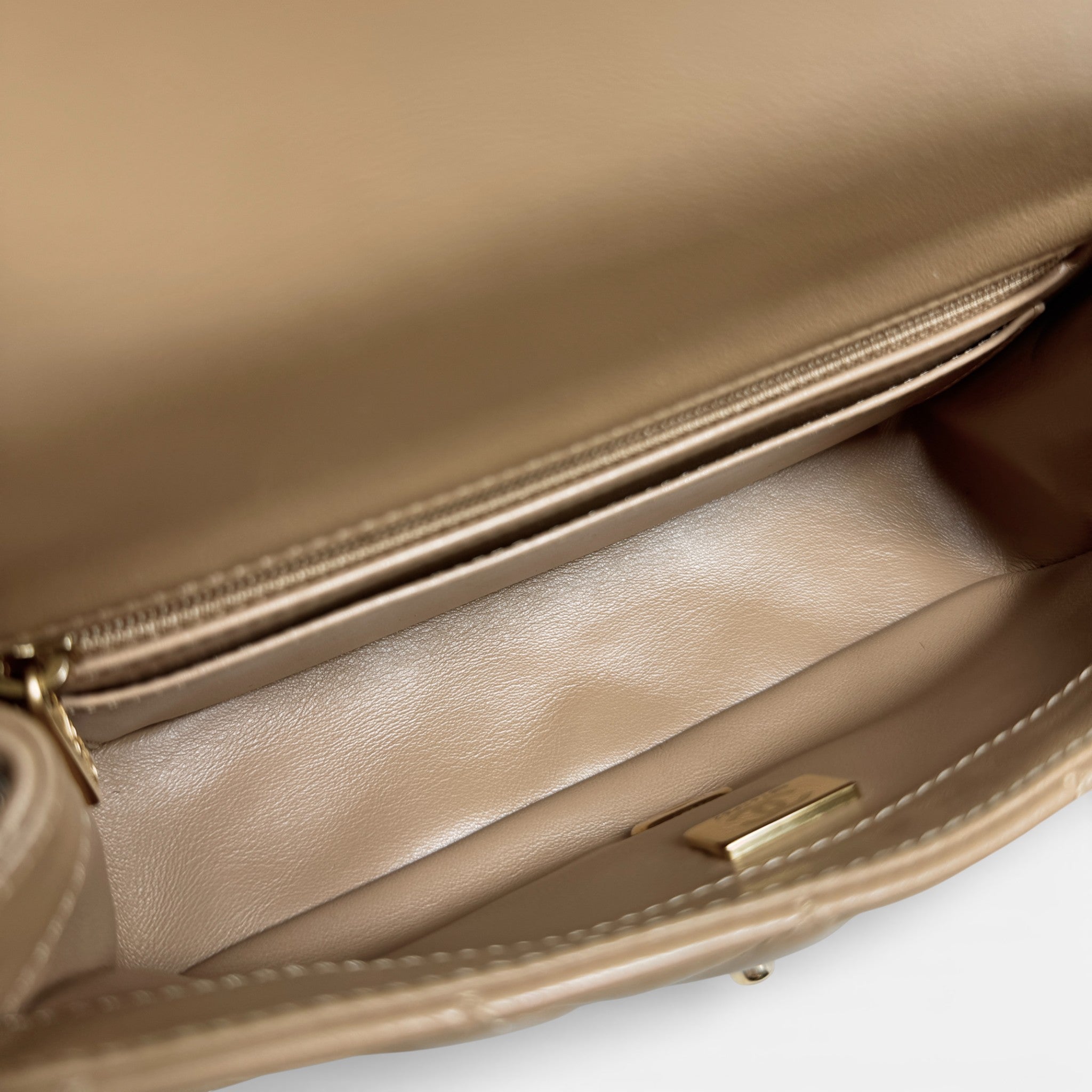 Chanel Beige Mini Pearl Crush Flap