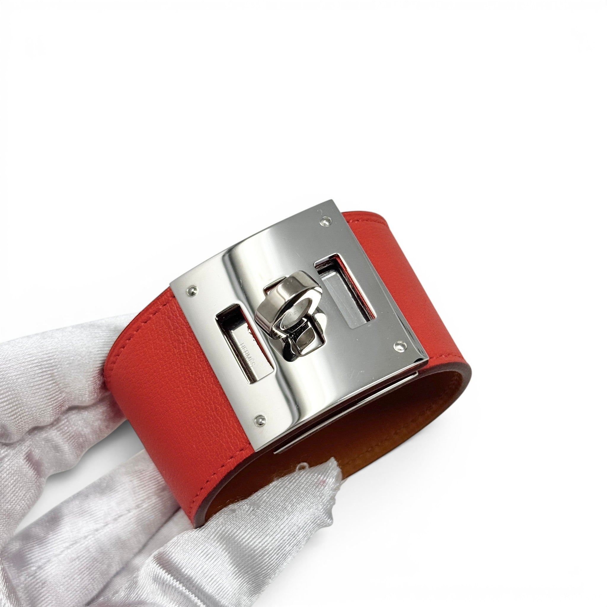 Hermes Capucine Swift Kelly Dog Bracelet T3