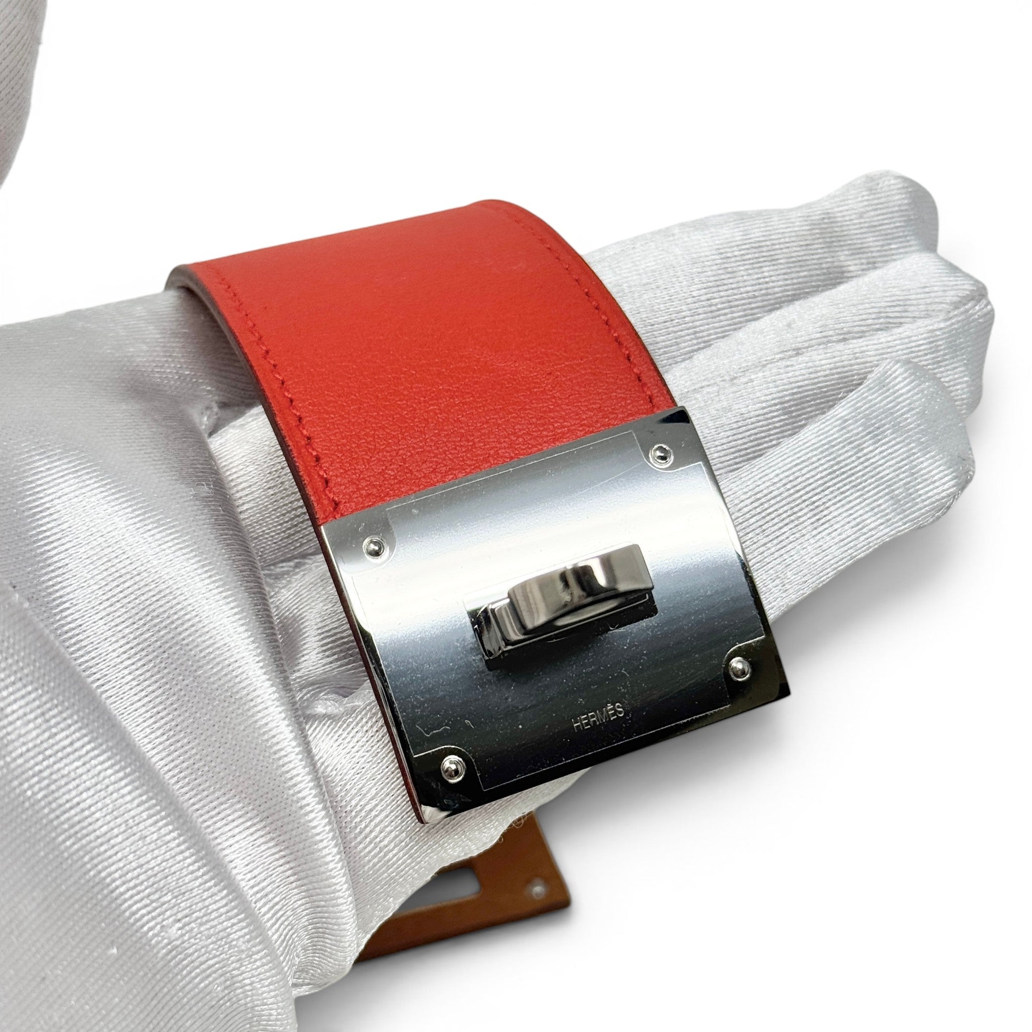 Hermes Capucine Swift Kelly Dog Bracelet T3