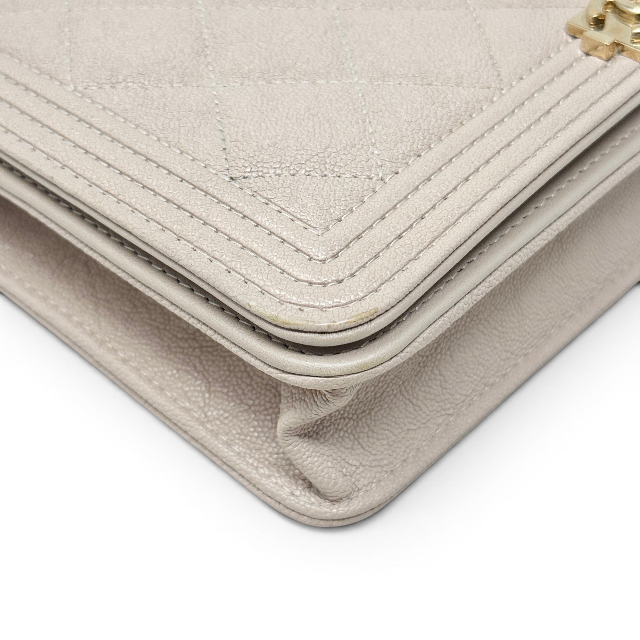 Chanel Beige Boy Wallet On Chain