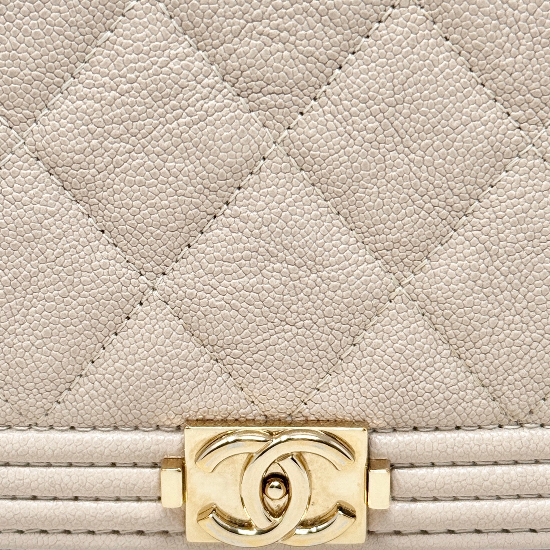 Chanel Beige Boy Wallet On Chain