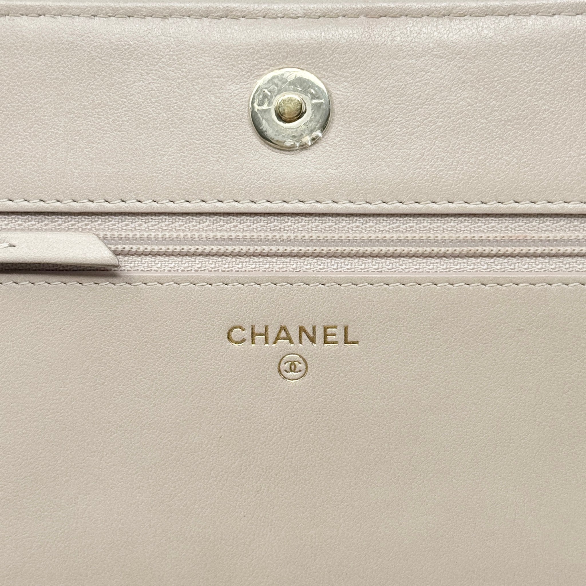 Chanel Beige Boy Wallet On Chain