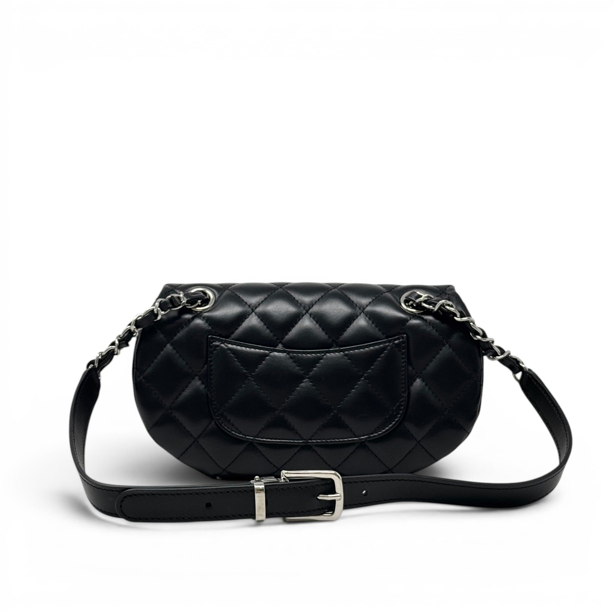 Chanel Black CC Uniform Flap Belt Bag