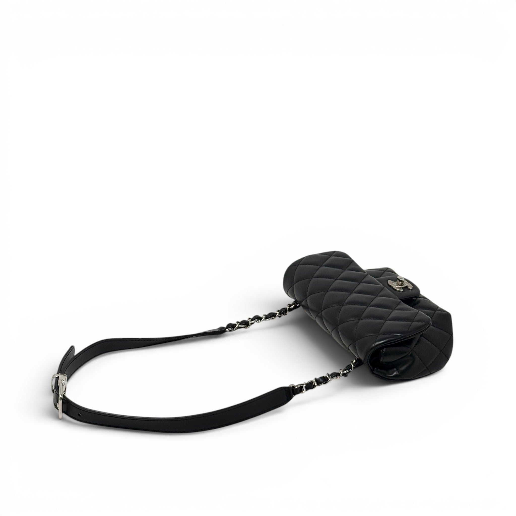Chanel Black CC Uniform Flap Belt Bag