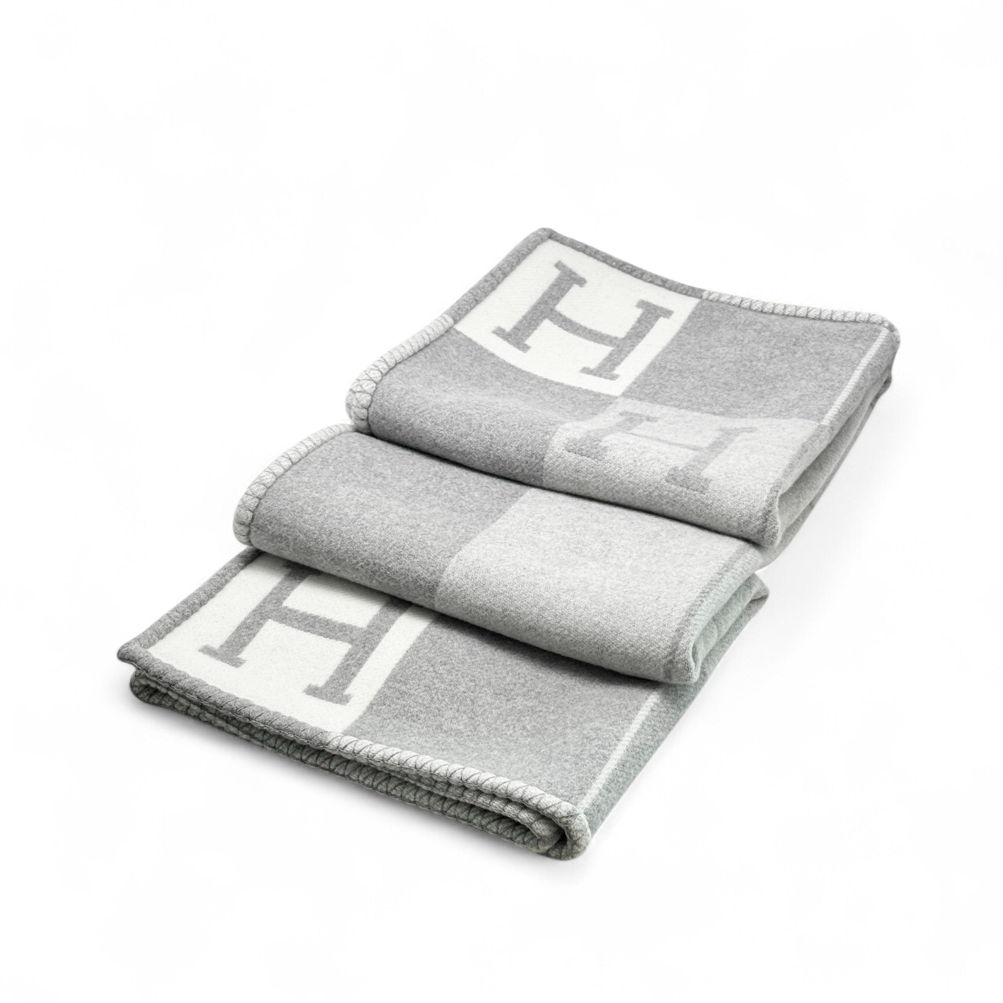 Hermes Gris Fonce Avalon Throw Blanket