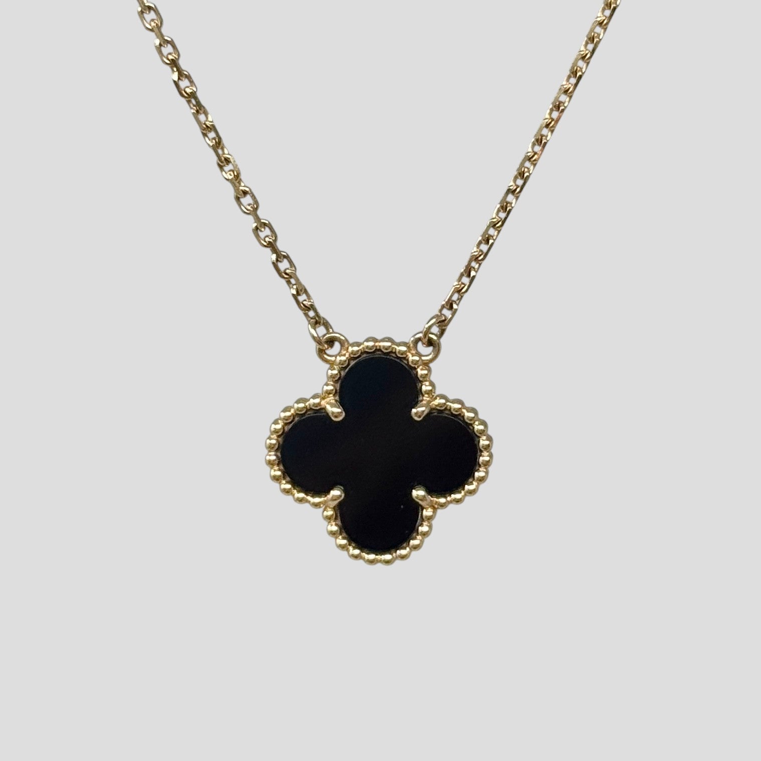 Van Cleef & Arpels Black Vintage Alhambra Pendant