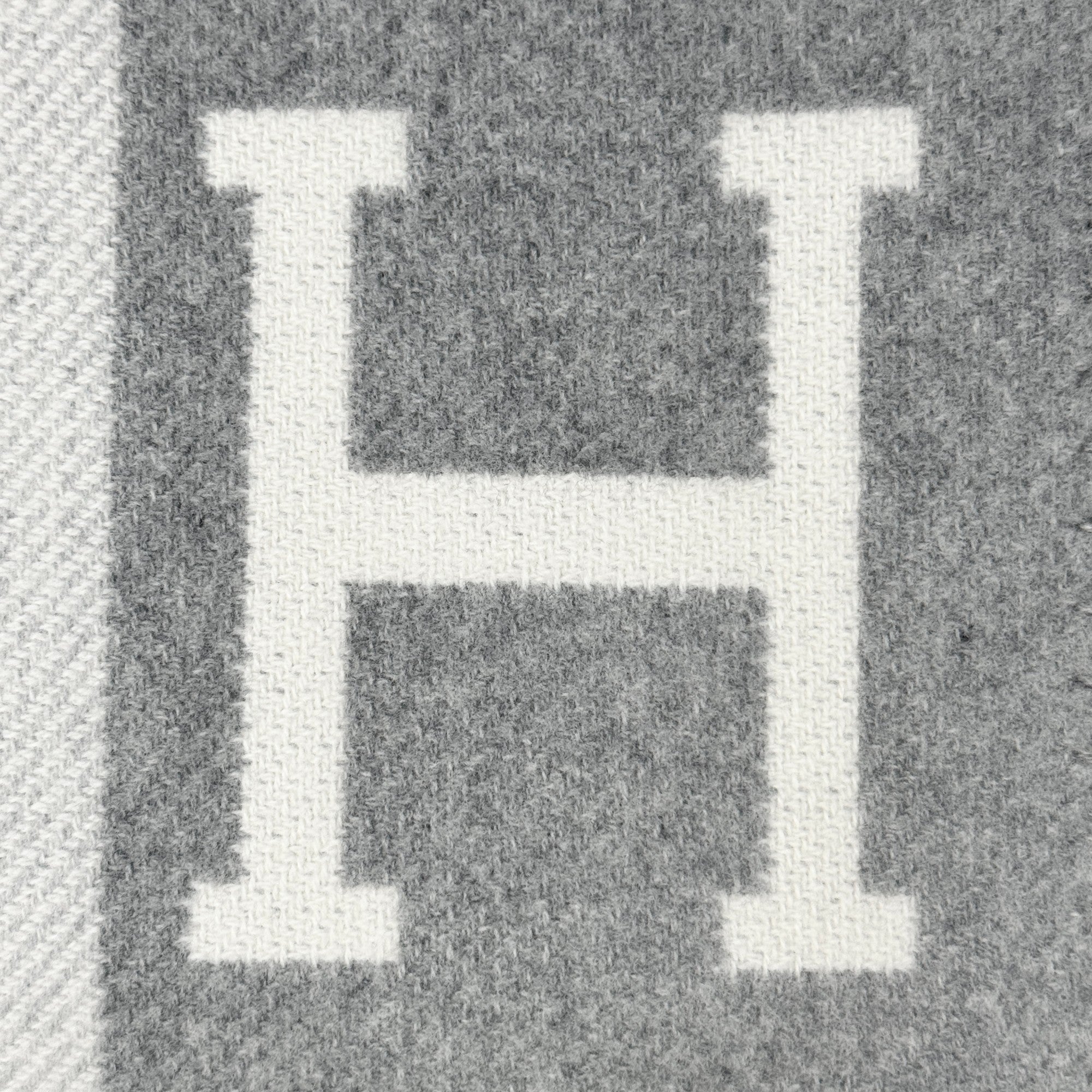 Hermes Gris Fonce Avalon Throw Blanket