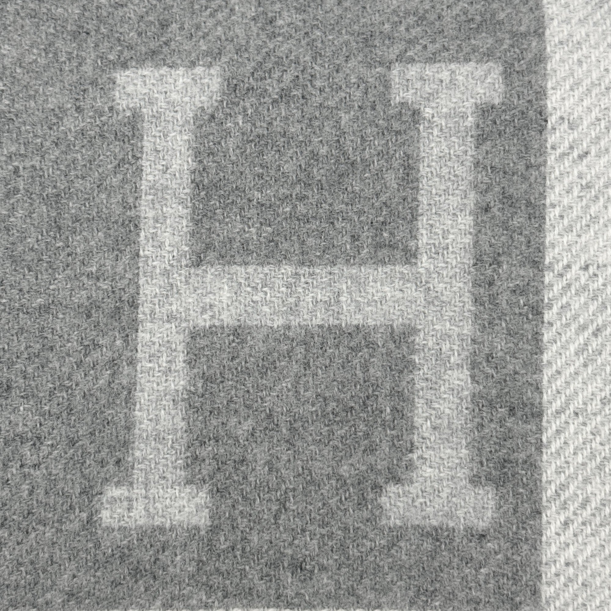 Hermes Gris Fonce Avalon Throw Blanket