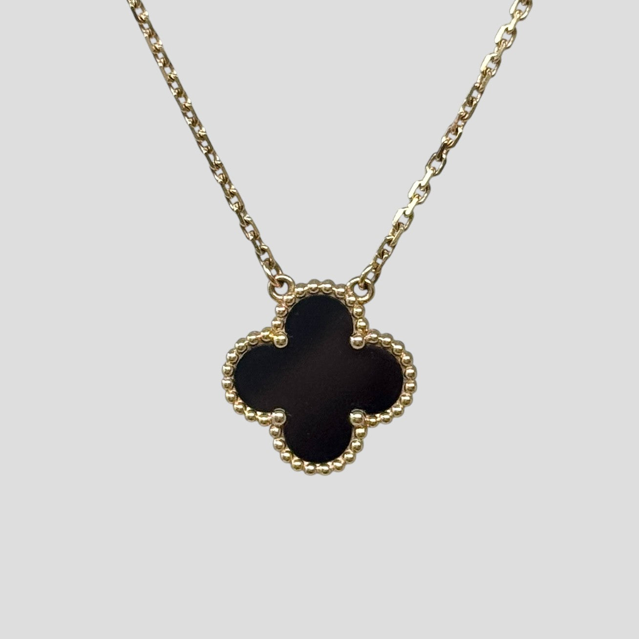 Van Cleef & Arpels Black Vintage Alhambra Pendant