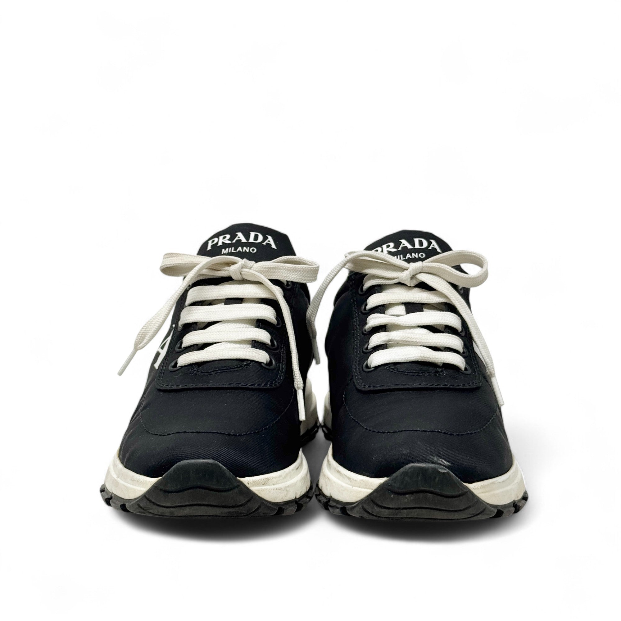 Prada Black Logo Re-Nylon Sneakers 37