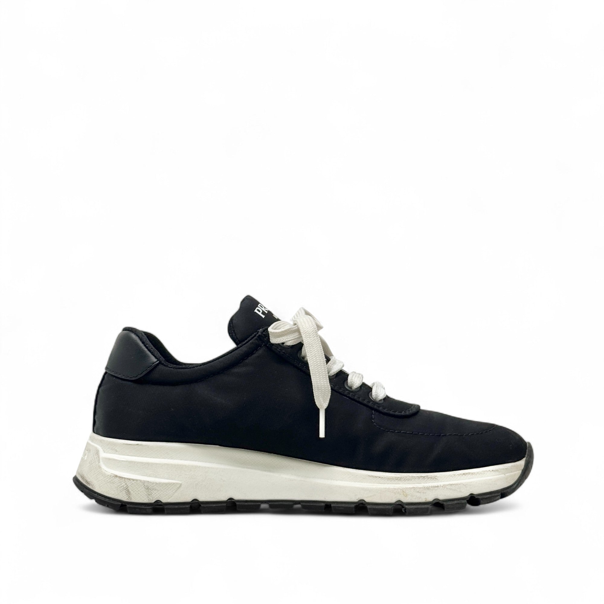 Prada Black Logo Re-Nylon Sneakers 37