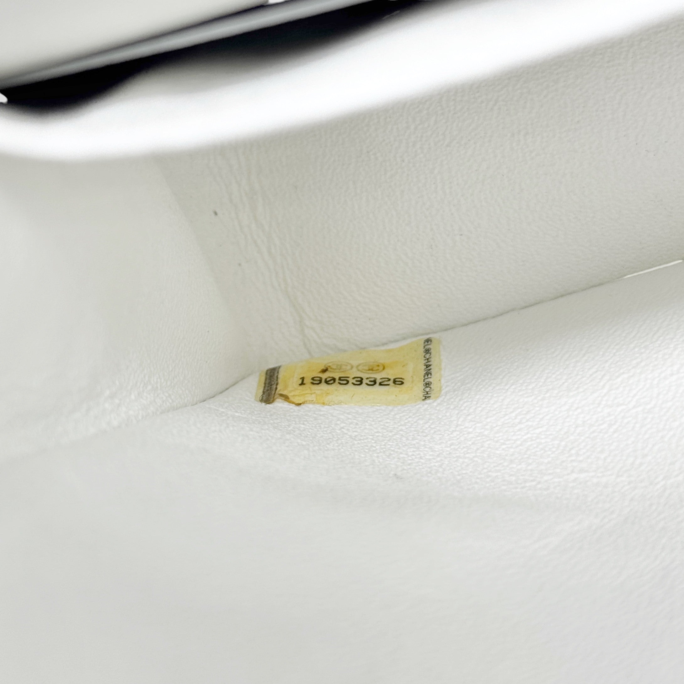 Chanel White Caviar Medium Classic Flap