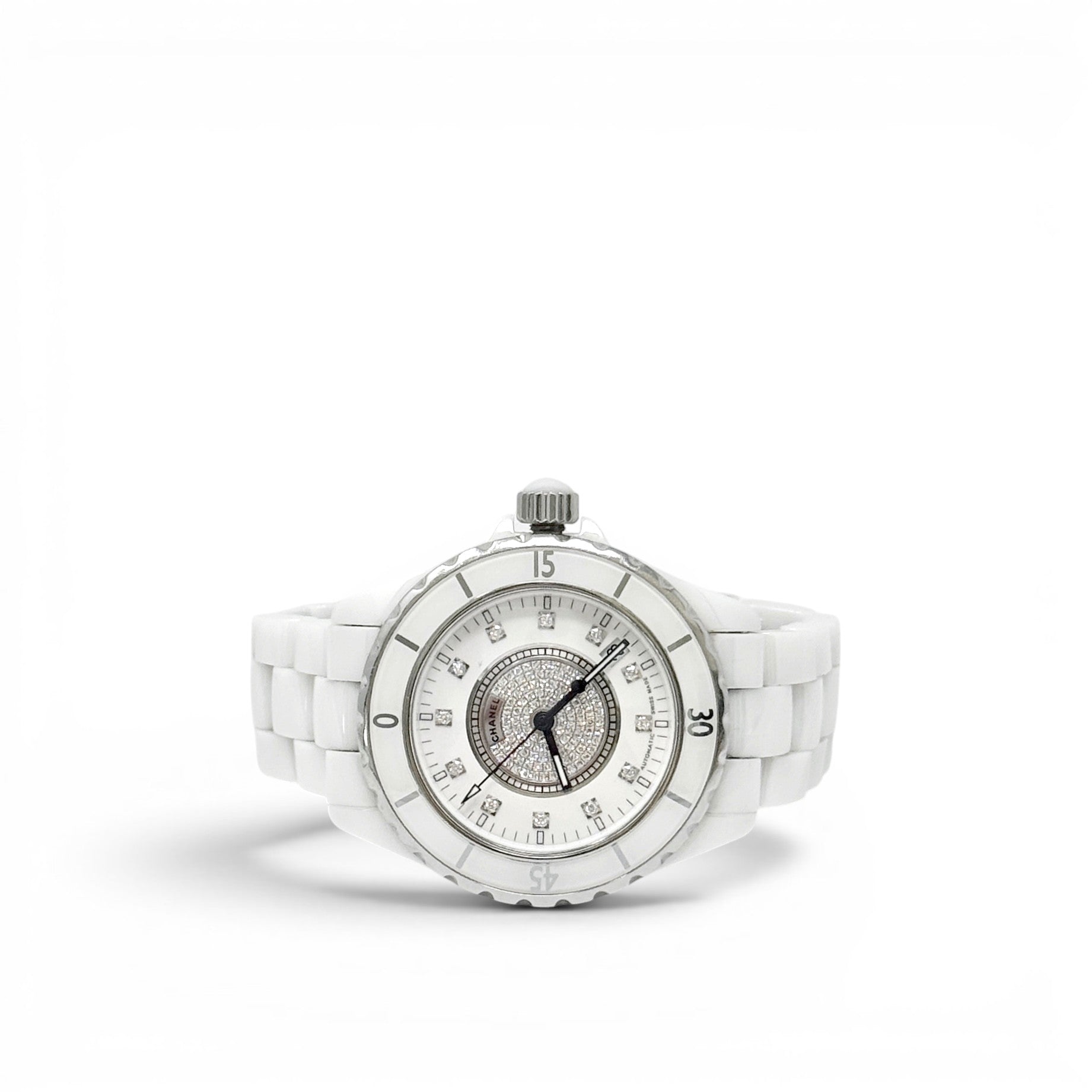 Chanel White J12 Watch 38mm