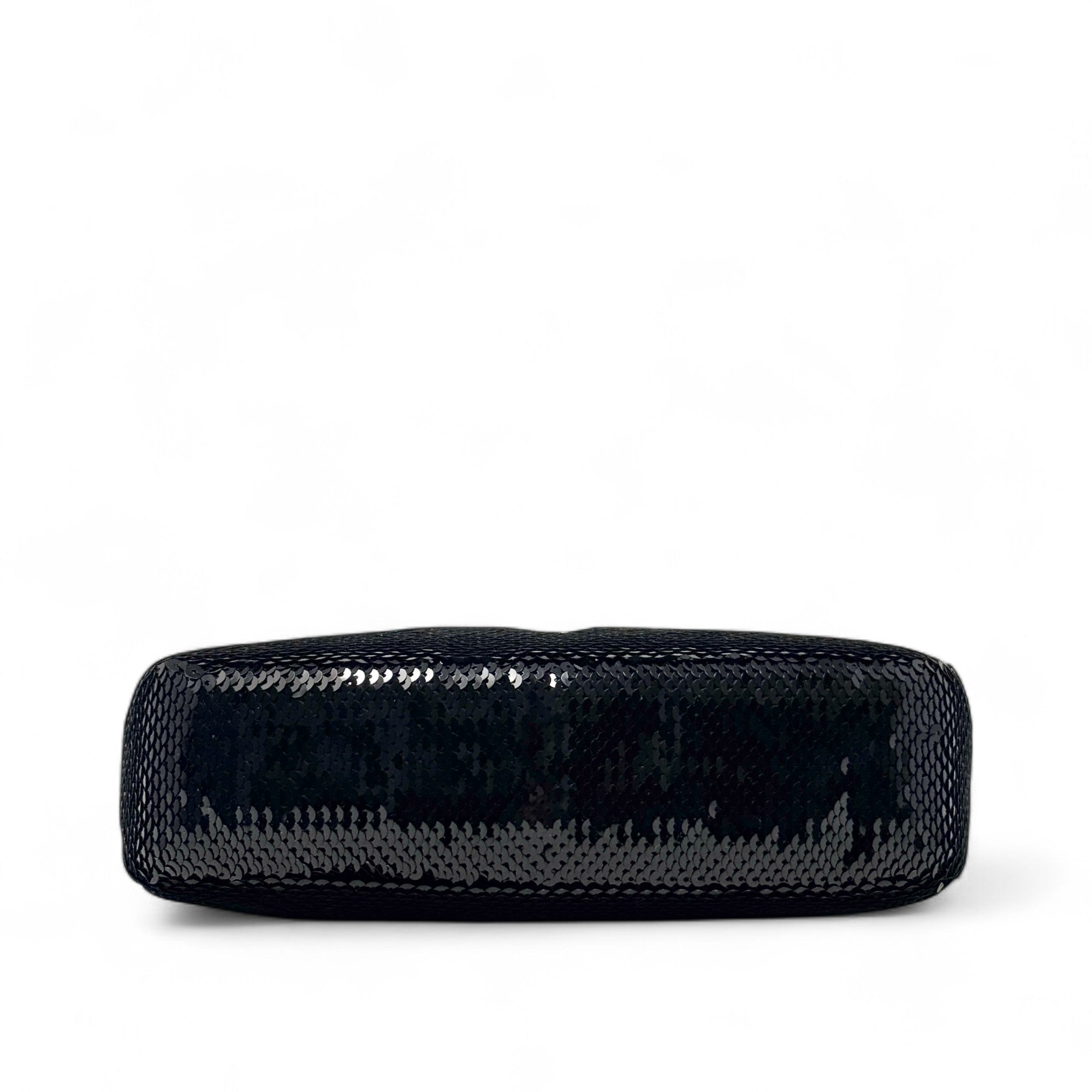 Prada Black Sequin Logo Re-Edition Mini Bag
