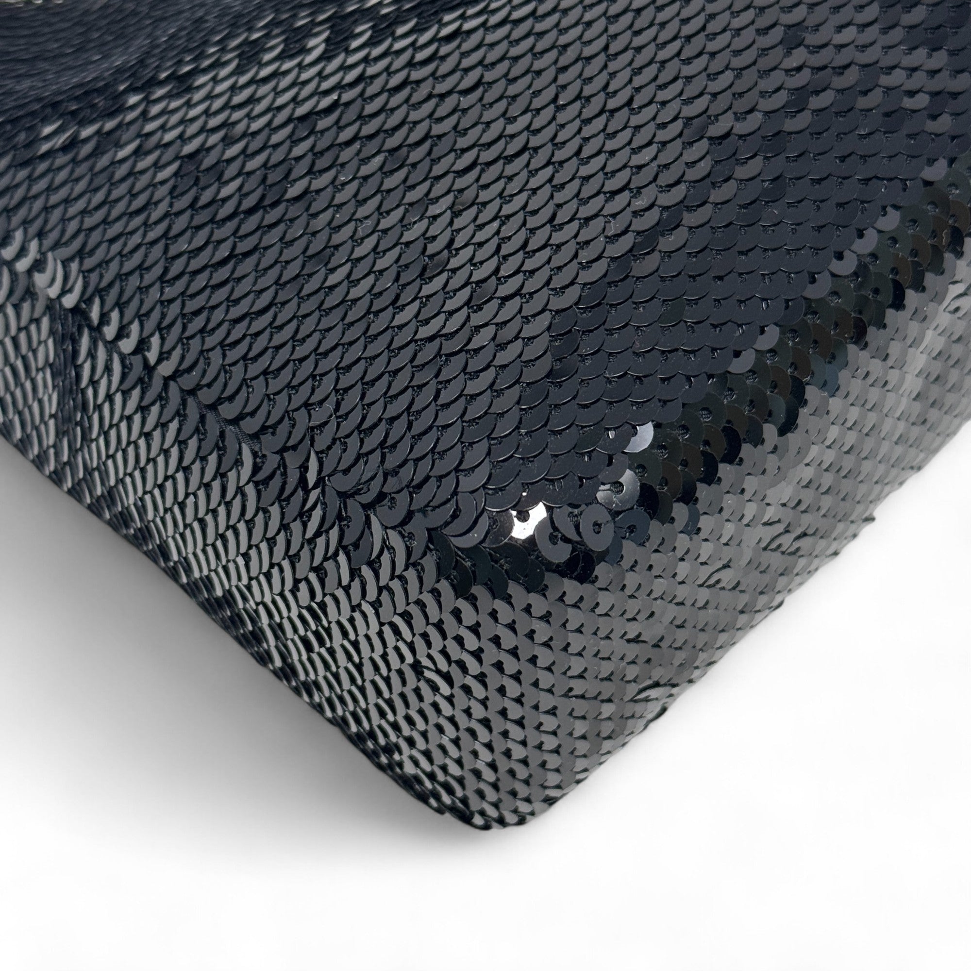 Prada Black Sequin Logo Re-Edition Mini Bag