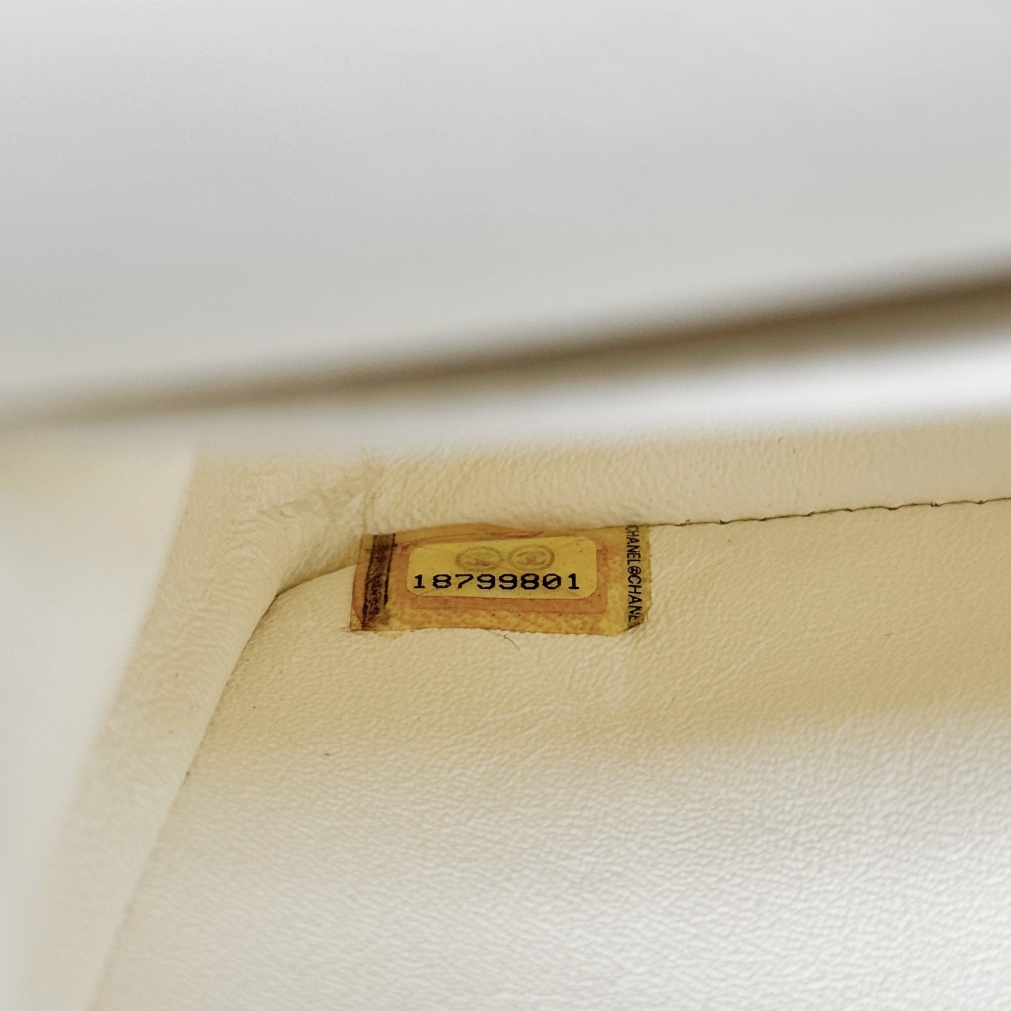 Chanel White Lambskin Medium Classic Flap