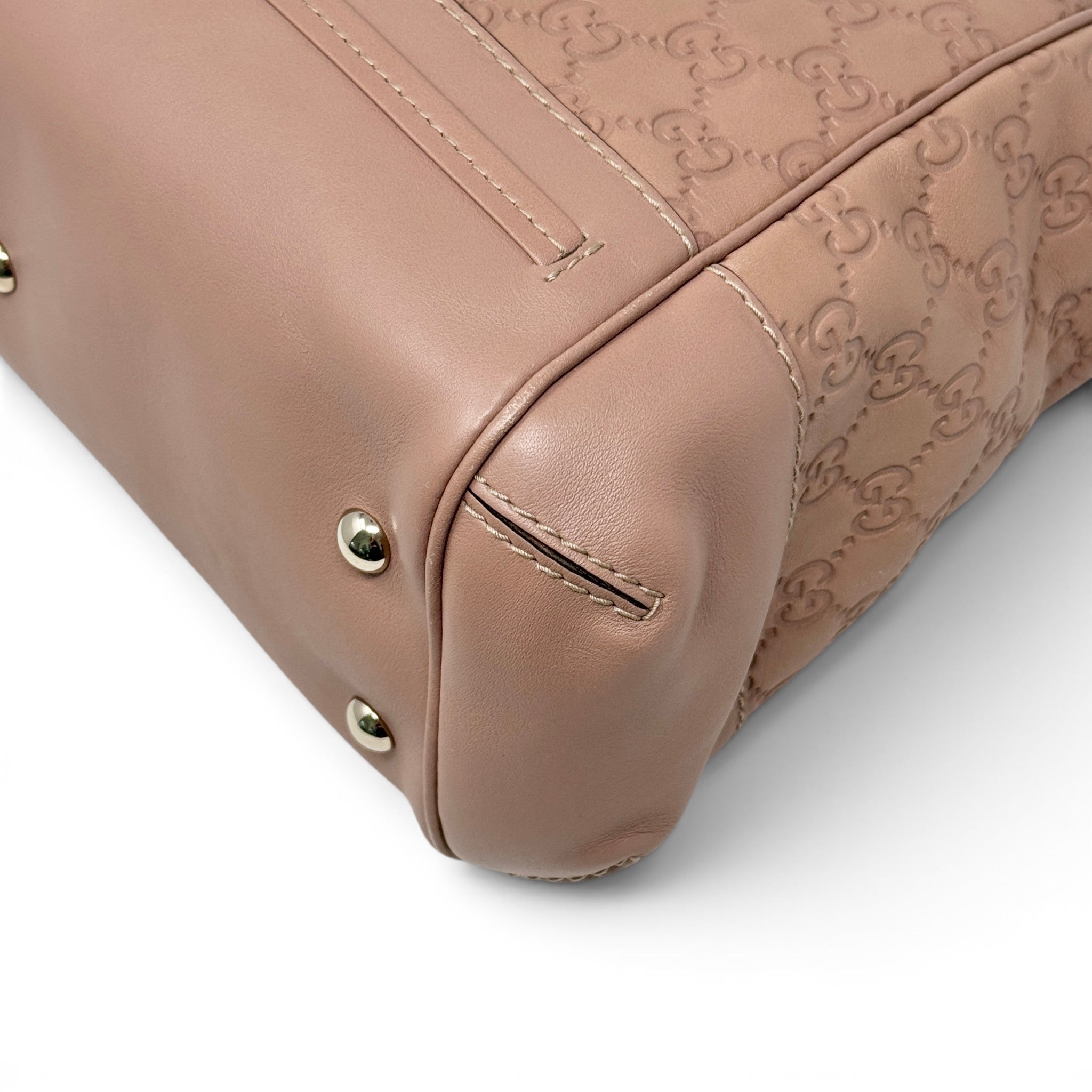 Gucci Pink Guccissima Mayfair Bow Tote