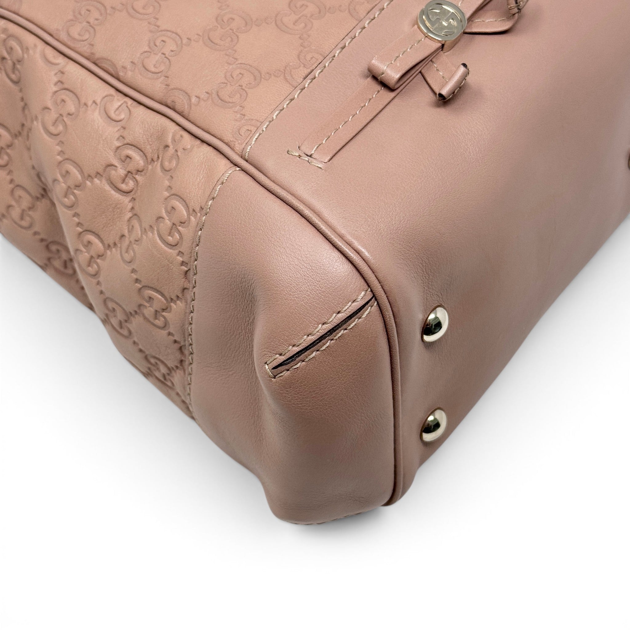 Gucci Pink Guccissima Mayfair Bow Tote