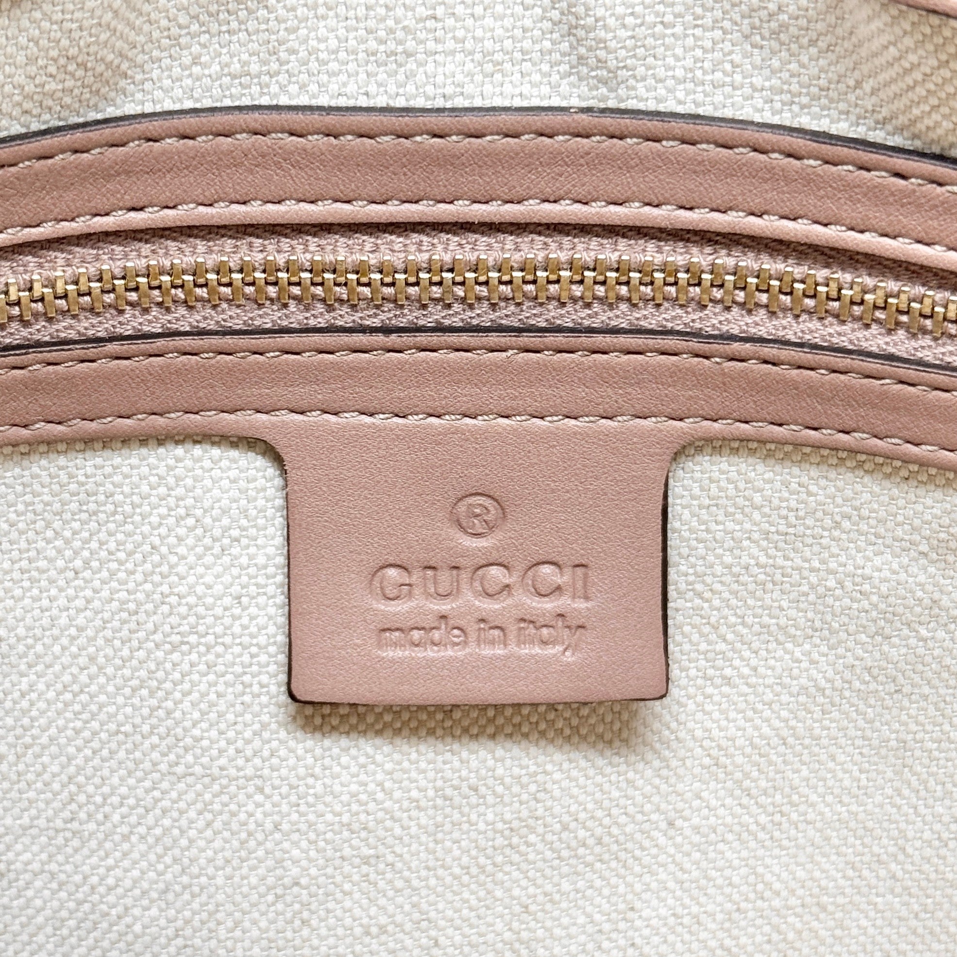 Gucci Pink Guccissima Mayfair Bow Tote
