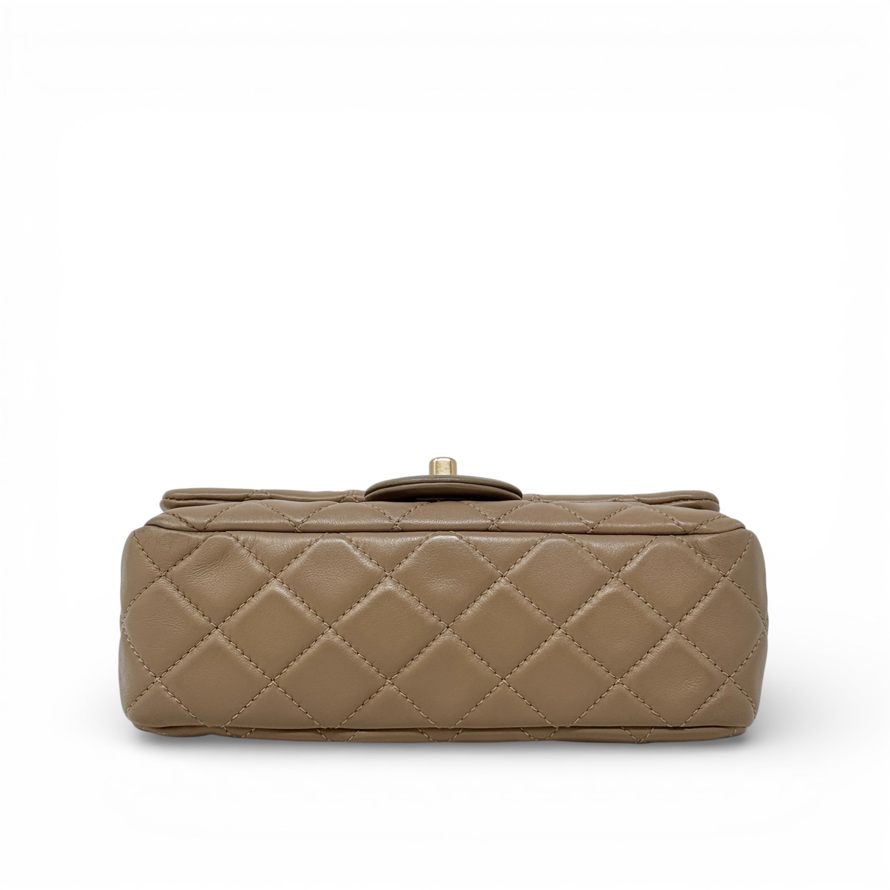 Chanel Beige Mini Pearl Crush Flap