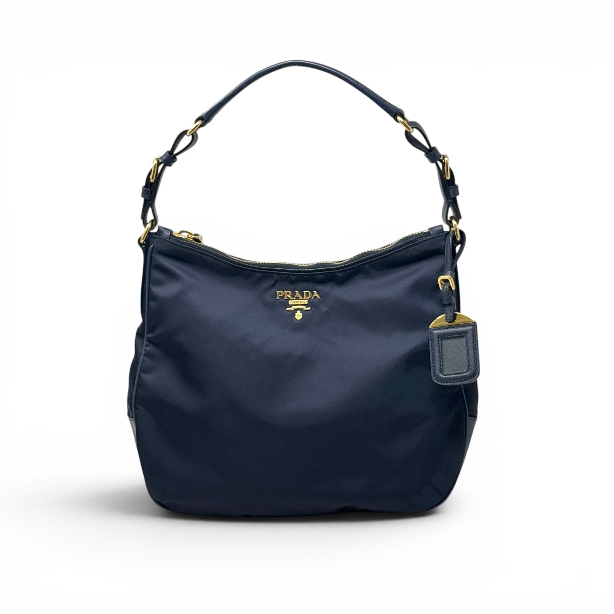 Prada Navy Tessuto Nylon Hobo
