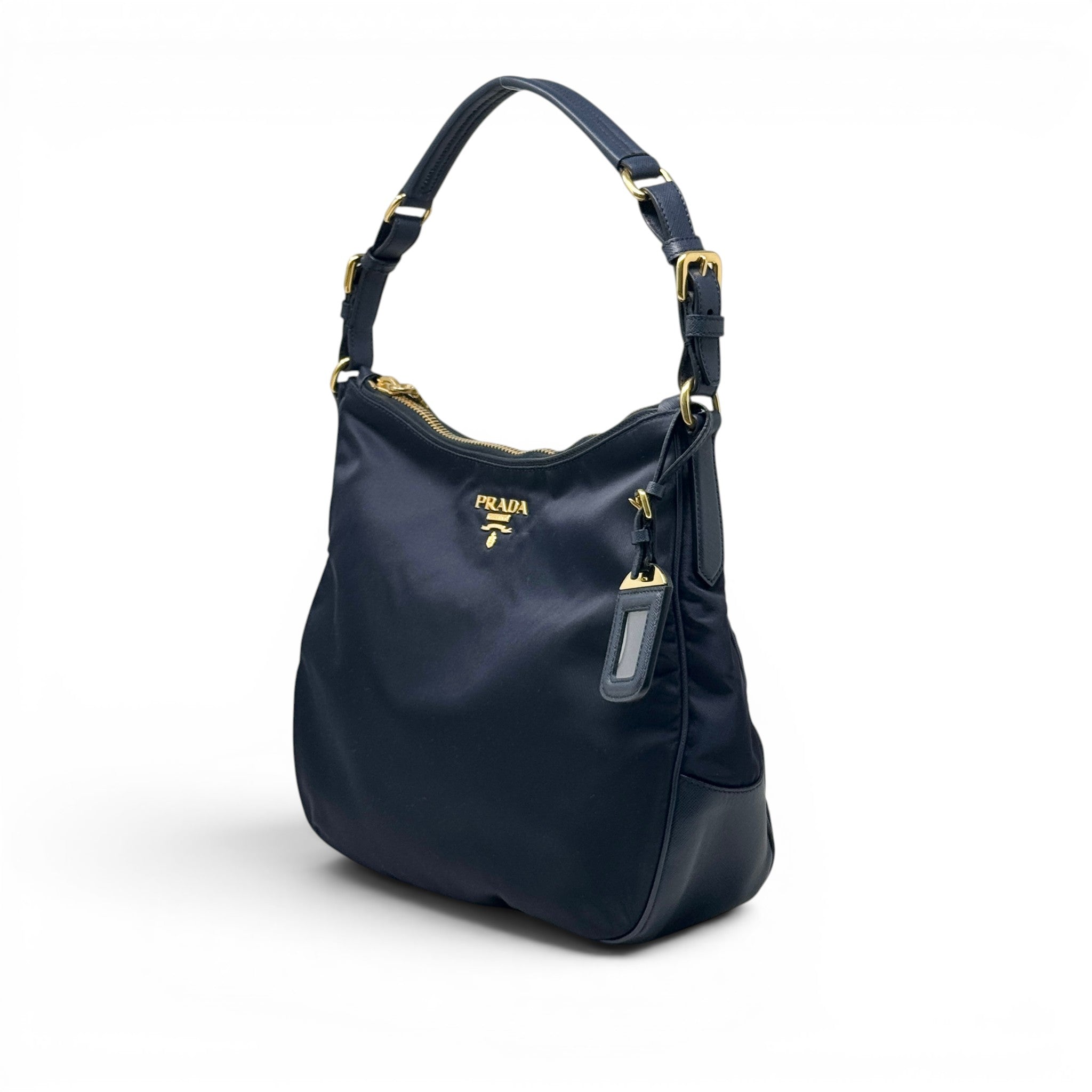 Prada Navy Tessuto Nylon Hobo