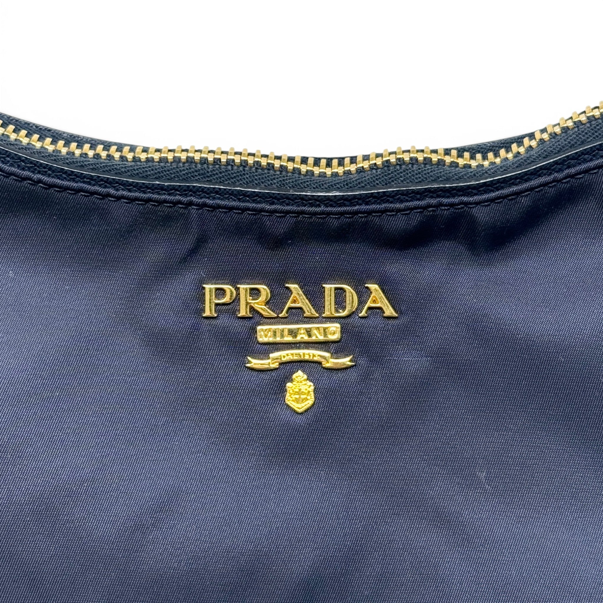 Prada Navy Tessuto Nylon Hobo