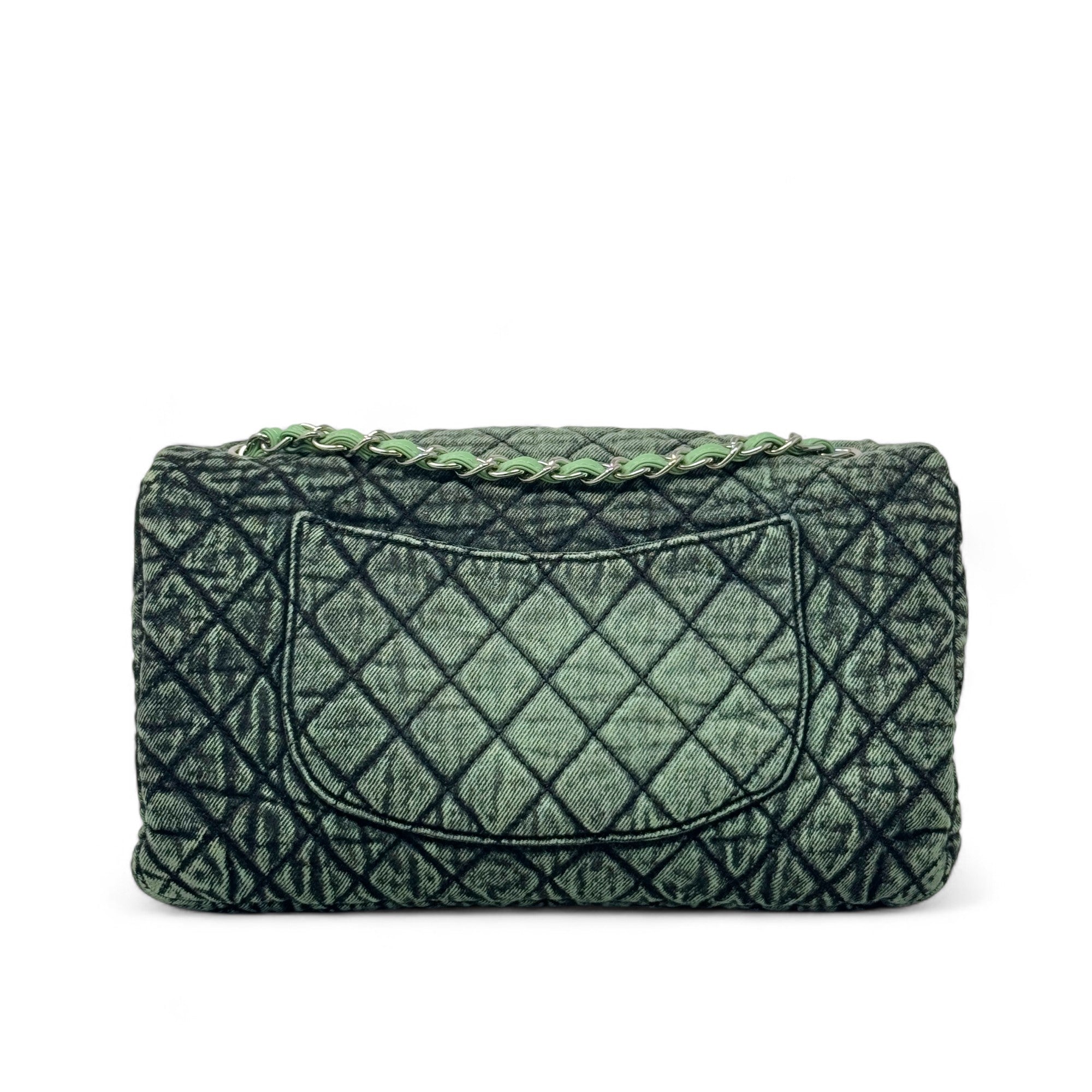Chanel Green Denimpression Jumbo Flap