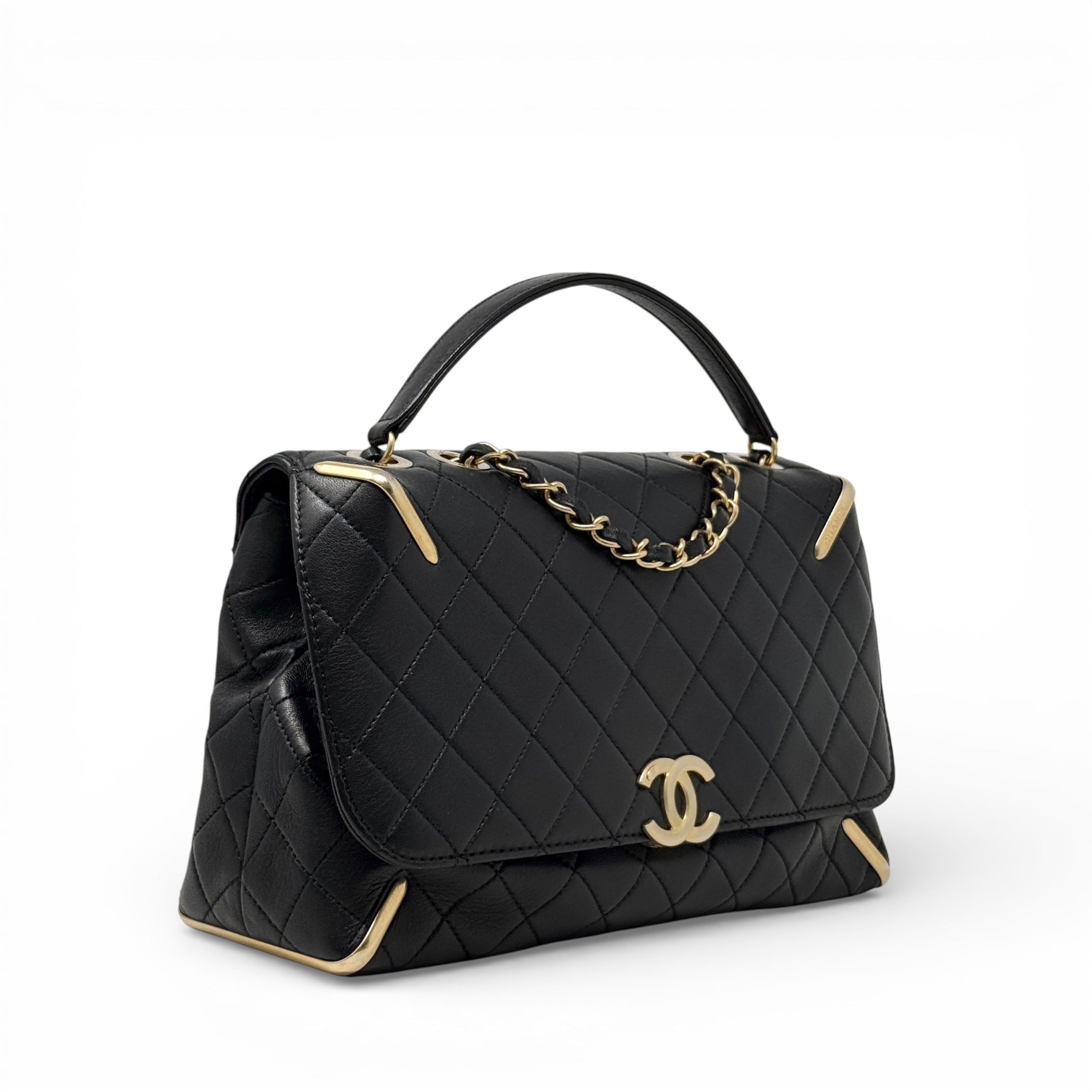 Chanel Black Medium Metal Flap