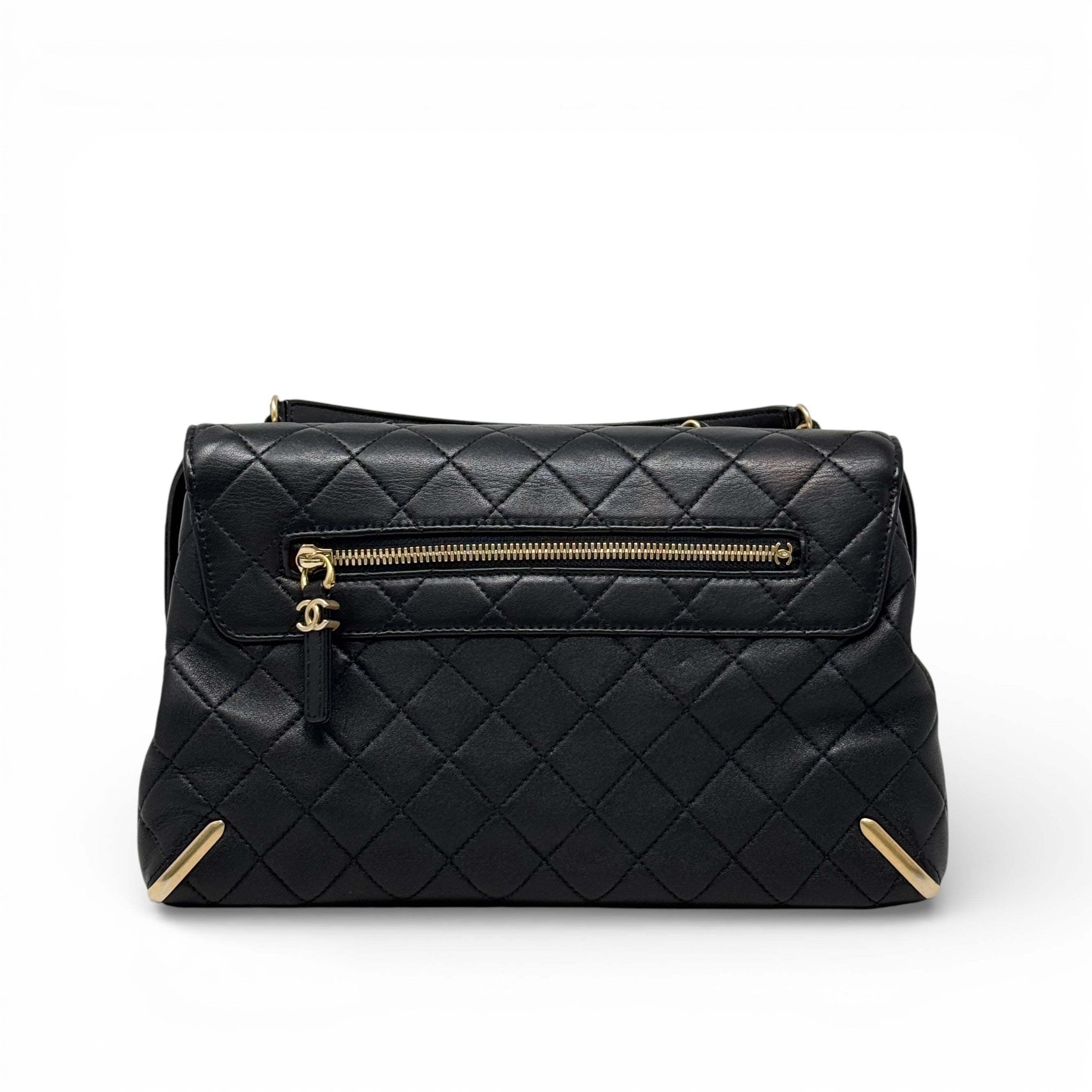 Chanel Black Medium Metal Flap