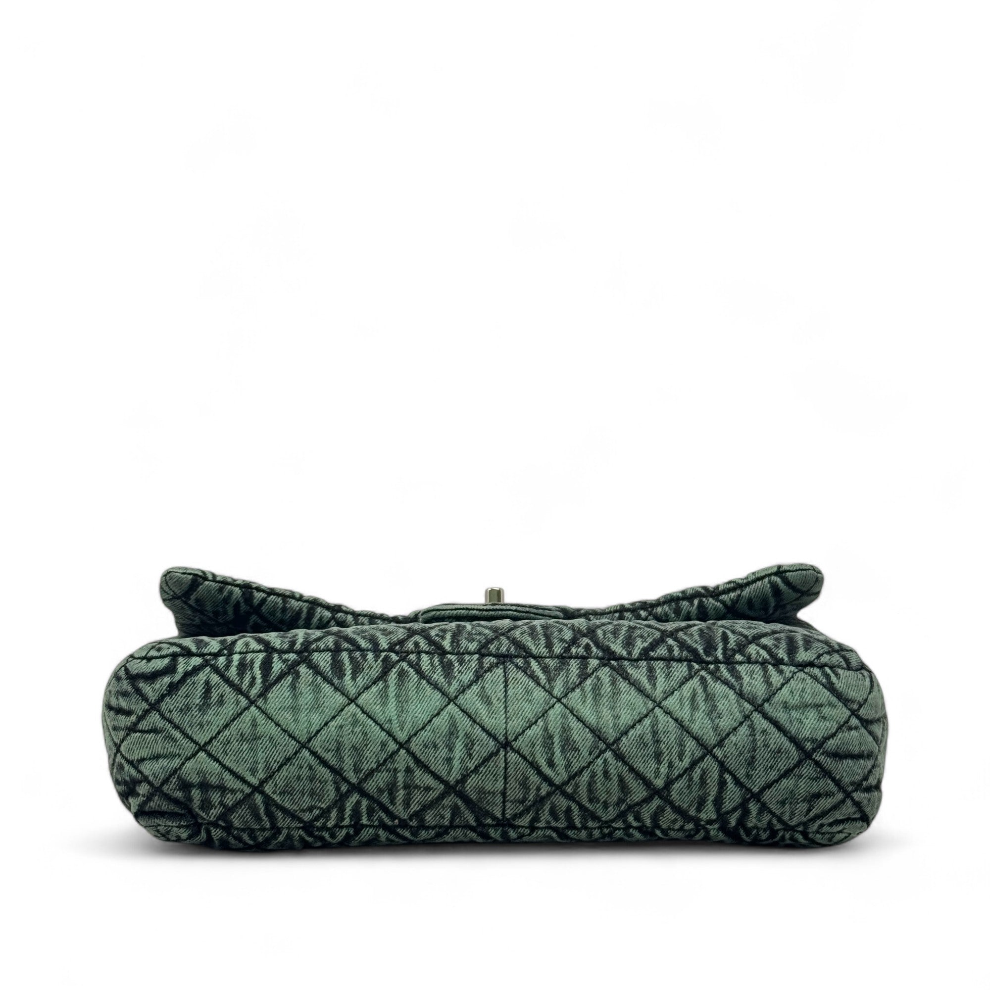 Chanel Green Denimpression Jumbo Flap