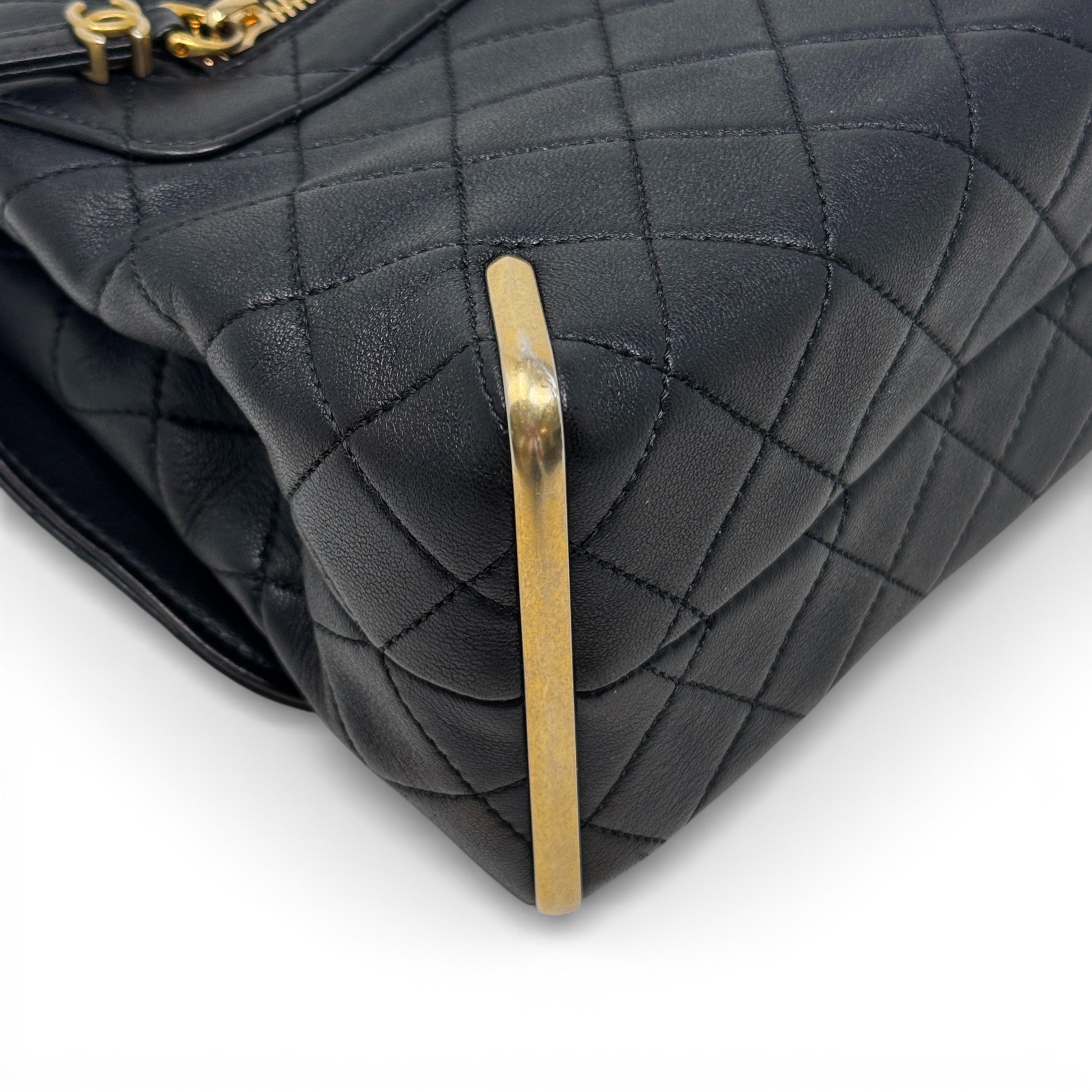 Chanel Black Medium Metal Flap